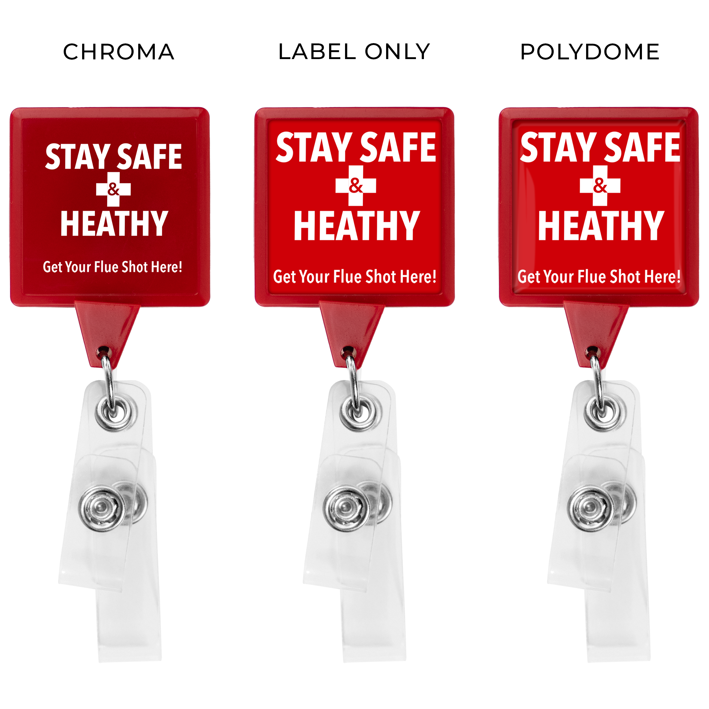 BHQ55 | JUMBO Anti-Microbial Square 2-Strap Badge Reel