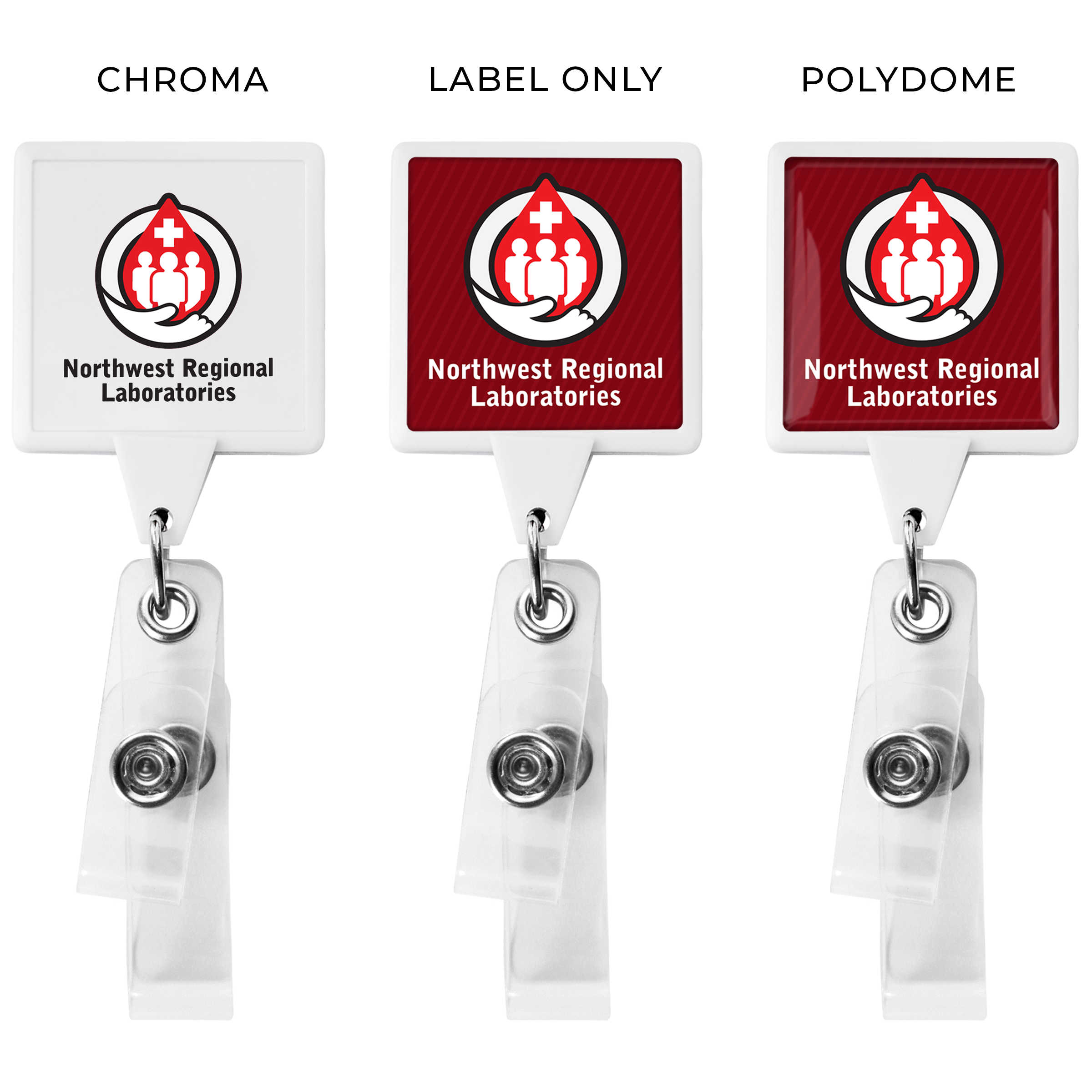 BHQ55 | JUMBO Anti-Microbial Square 2-Strap Badge Reel