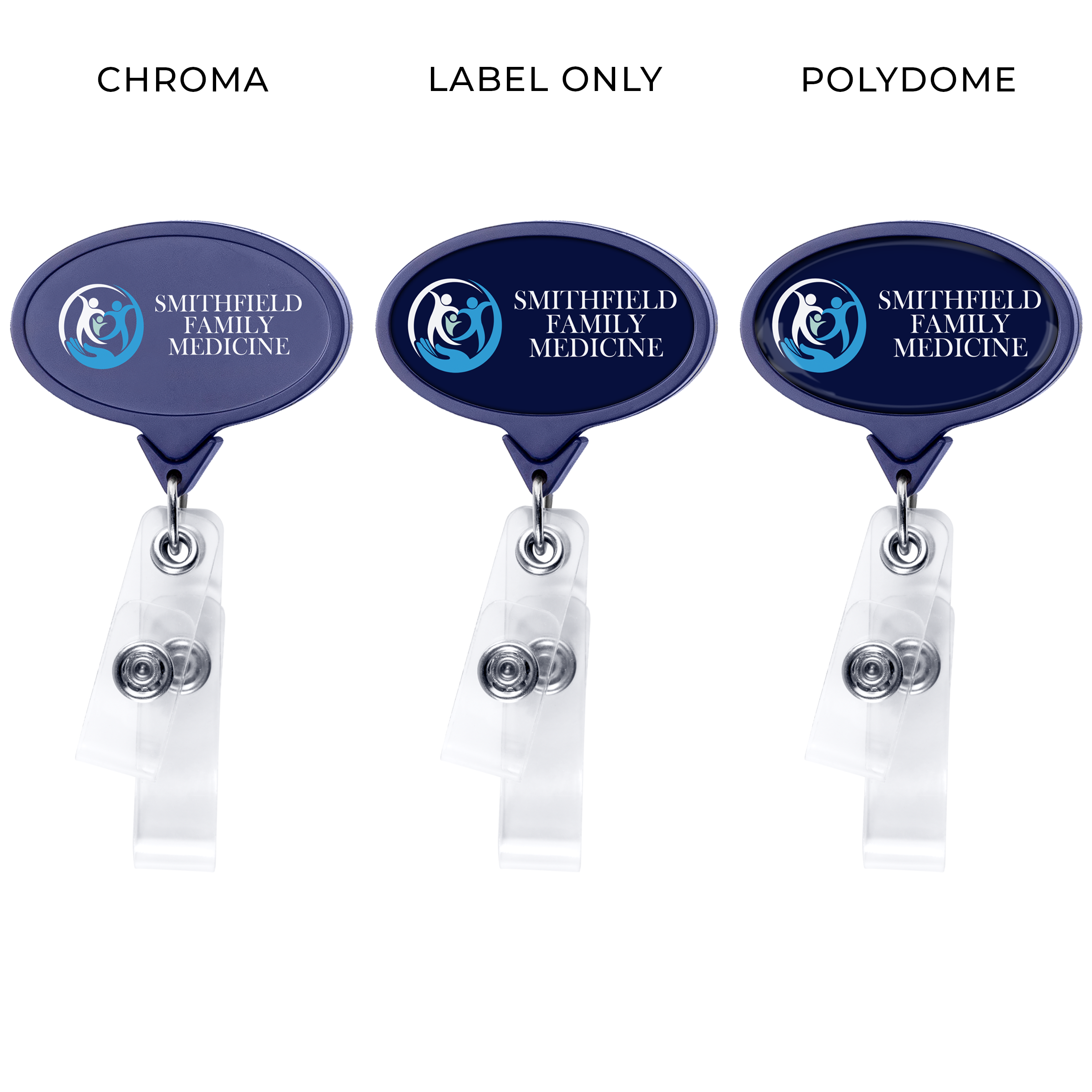 BHQ66 | JUMBO Anti-Microbial Oval 2-Strap Badge Reel