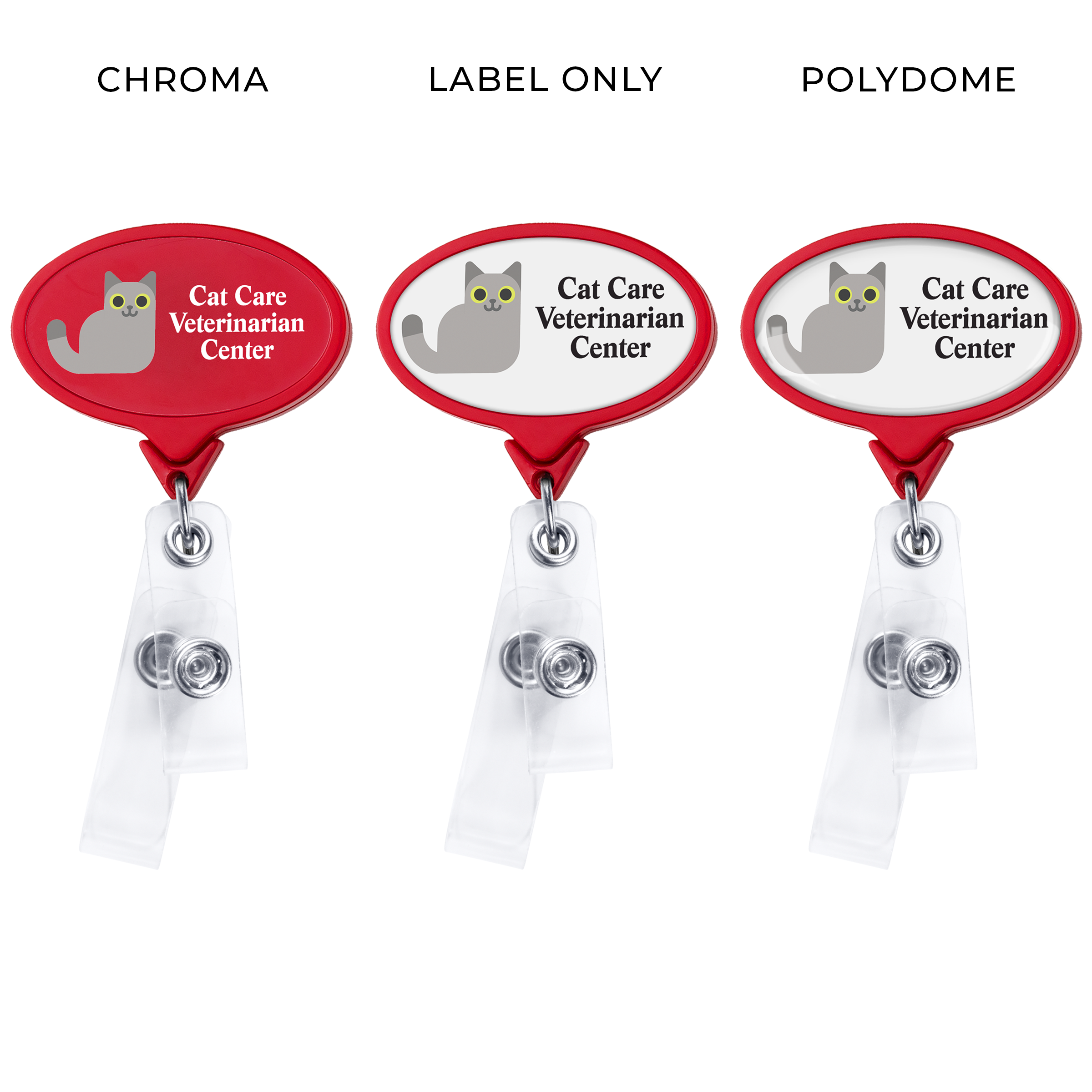 BHQ66 | JUMBO Anti-Microbial Oval 2-Strap Badge Reel