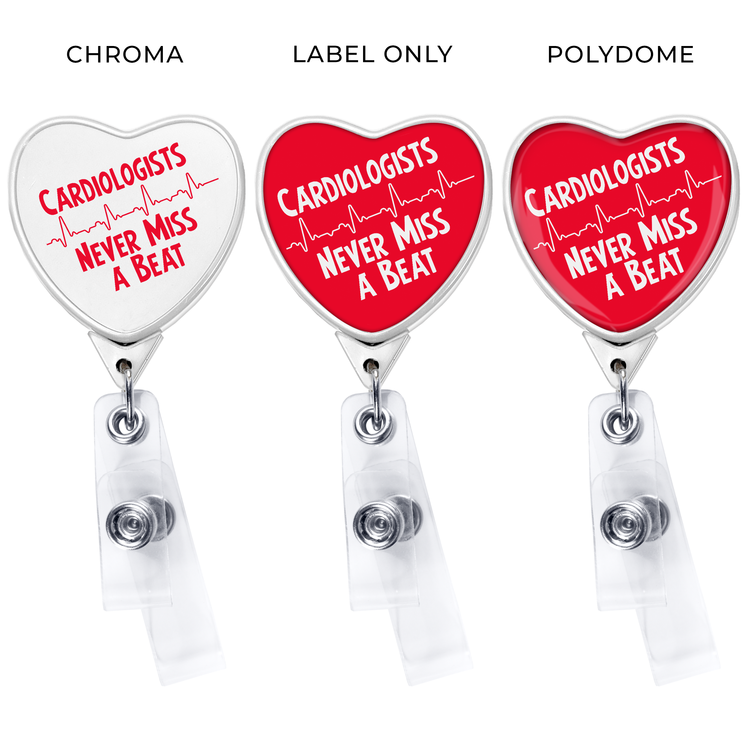 BHQ85 | JUMBO Anti-Microbial Heart 2-Strap Badge Reel