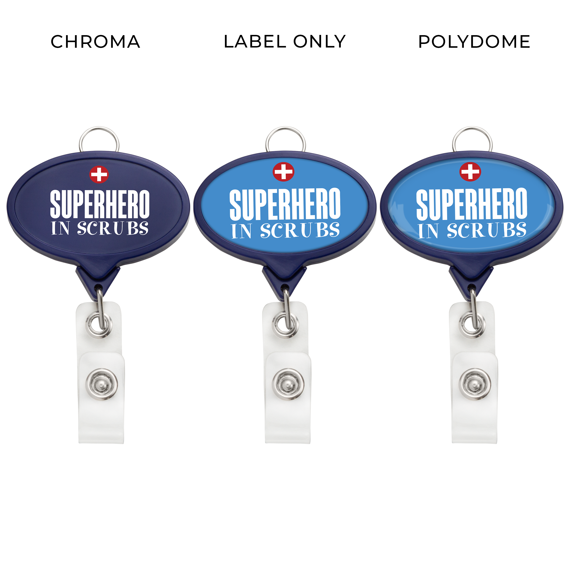 BHR66 | JUMBO Oval Badge Reel with Lanyard Attachment