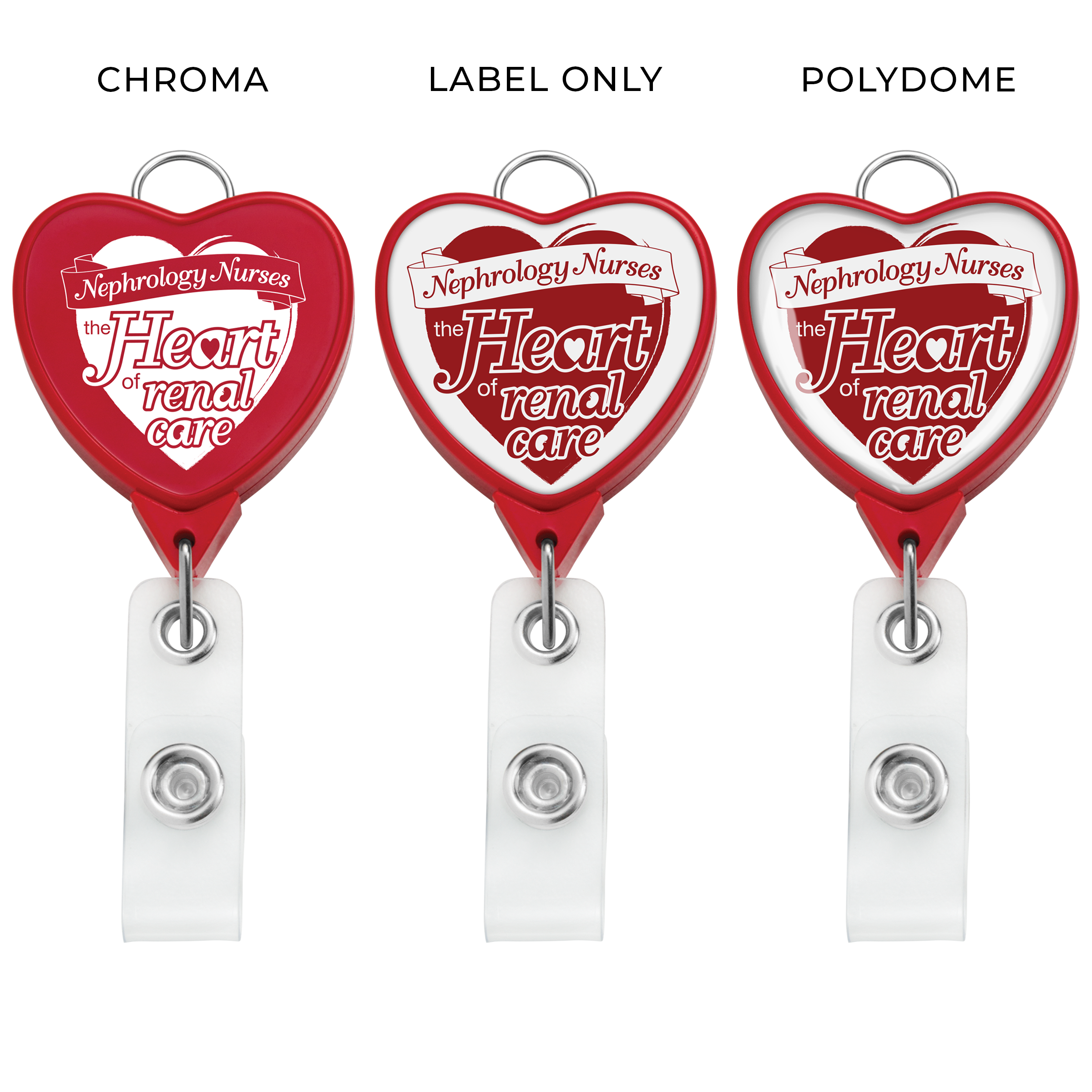 BHR85 | JUMBO Heart Badge Reel with Lanyard Attachment