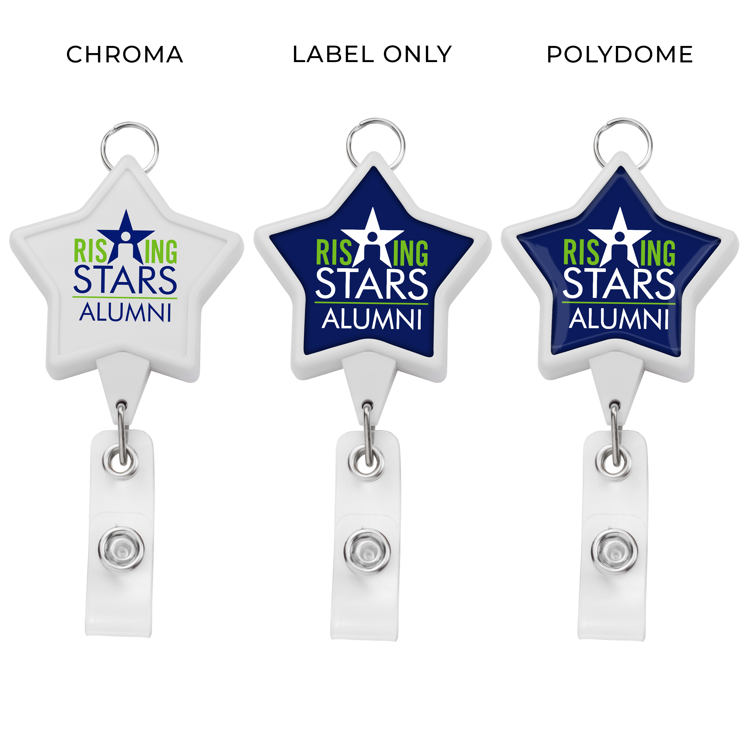 BHR86 | JUMBO Star Badge Reel with Lanyard Attachment