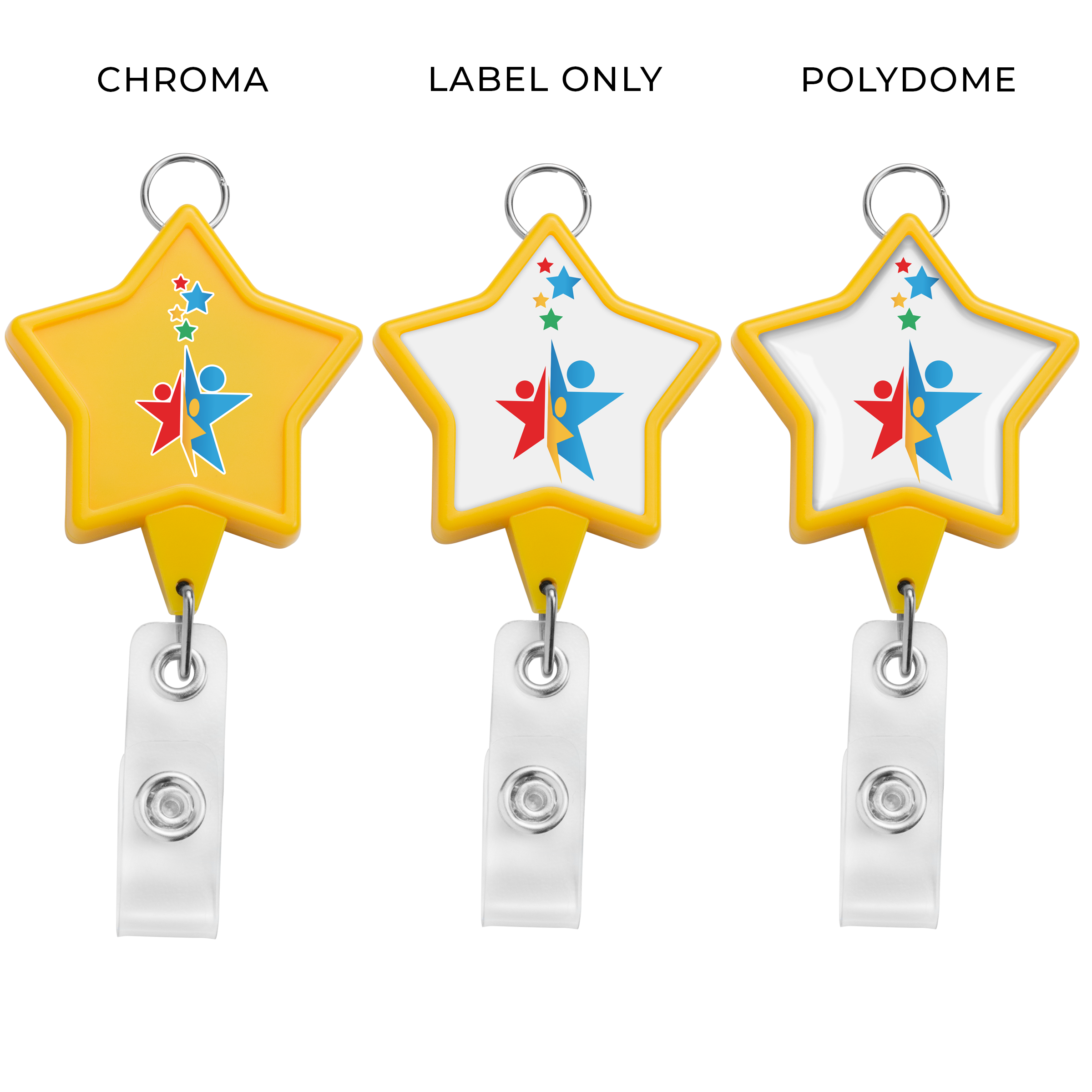 BHR86 | JUMBO Star Badge Reel with Lanyard Attachment