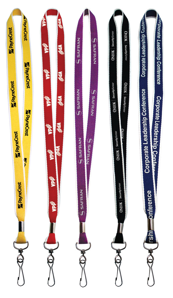 BHW013 | 3/4" White Border Silkscreen Lanyards