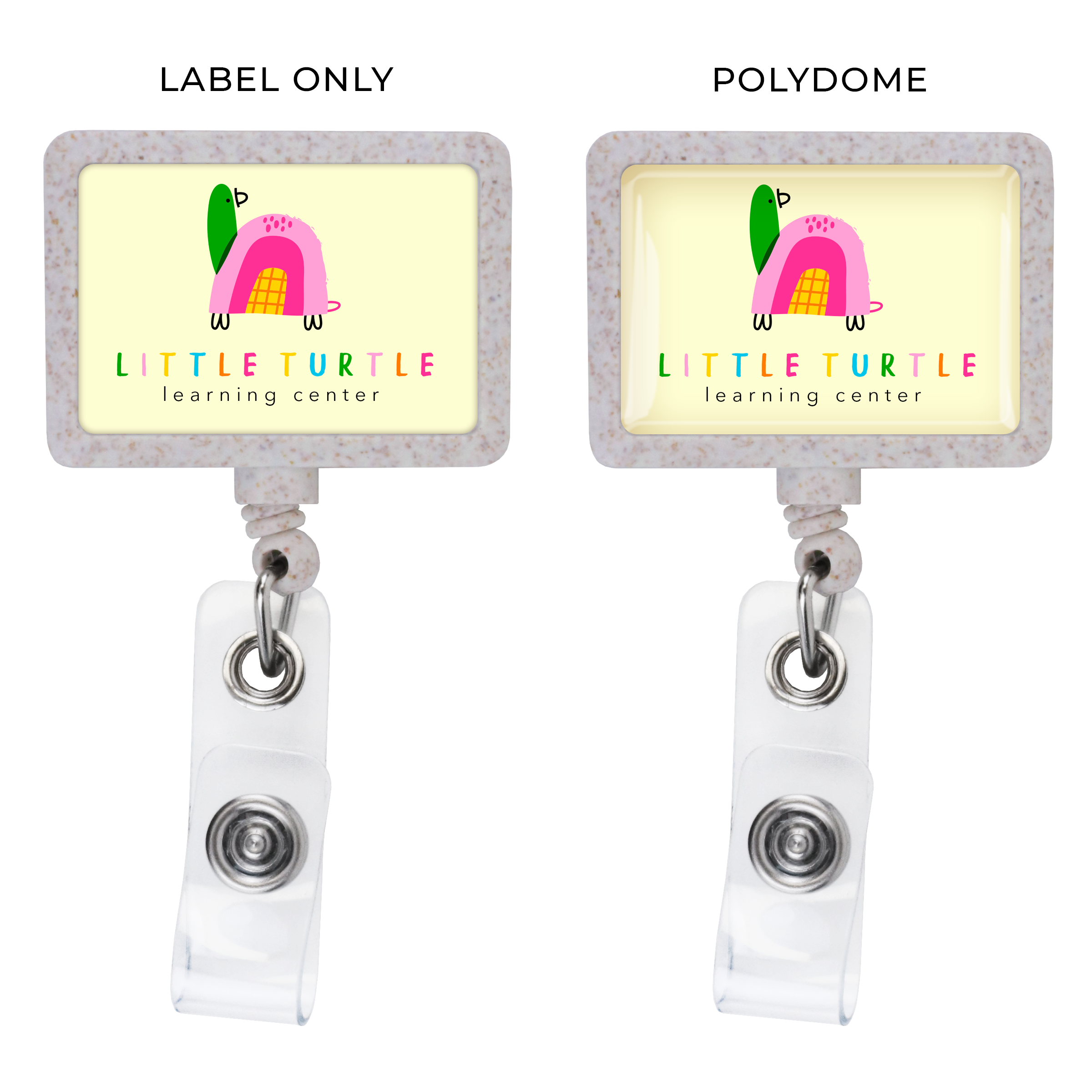 BHWS18 | JUMBO Wheat Straw Rectangle Badge Reel