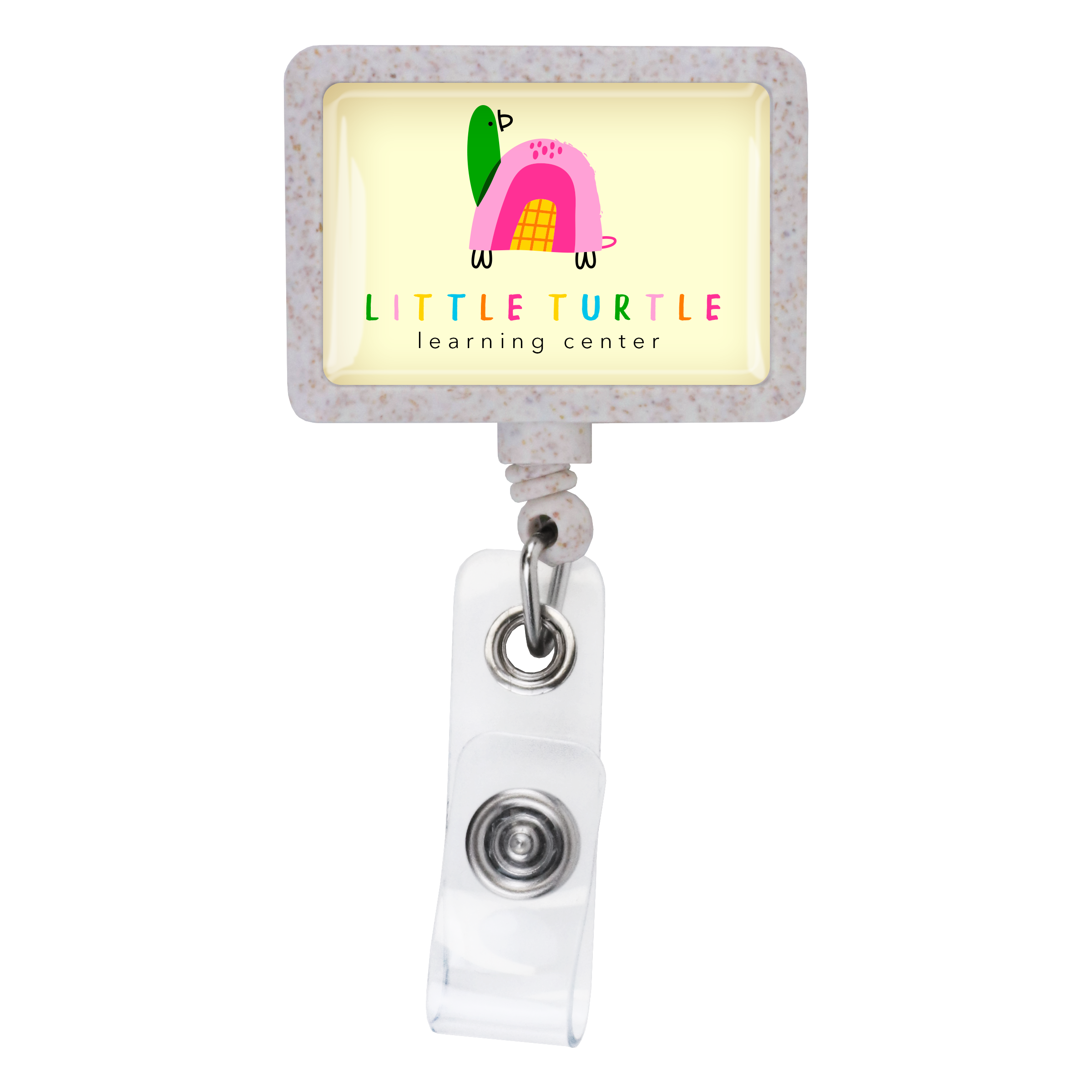 BHWS18 | JUMBO Wheat Straw Rectangle Badge Reel