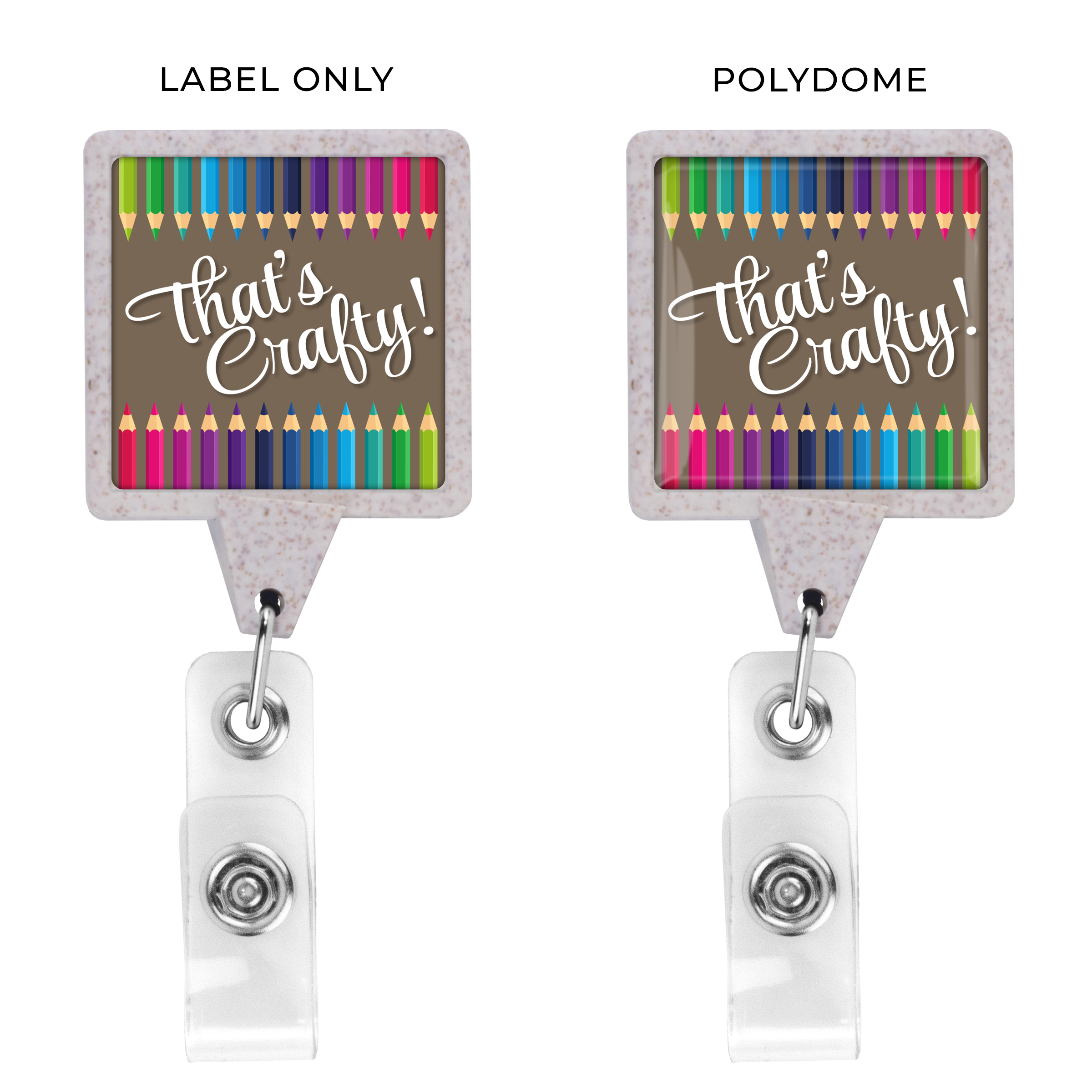 BHWS55 | JUMBO Wheat Straw Square Badge Reel