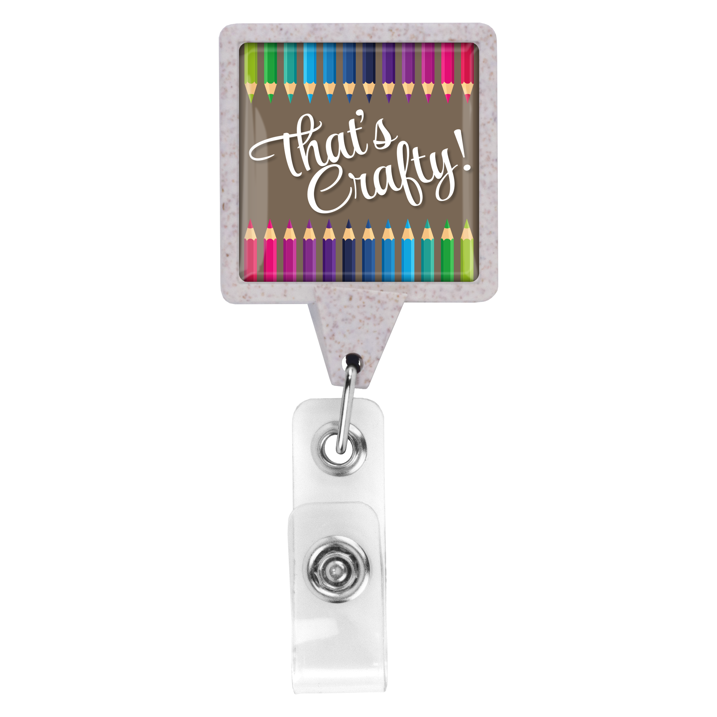 BHWS55 | JUMBO Wheat Straw Square Badge Reel