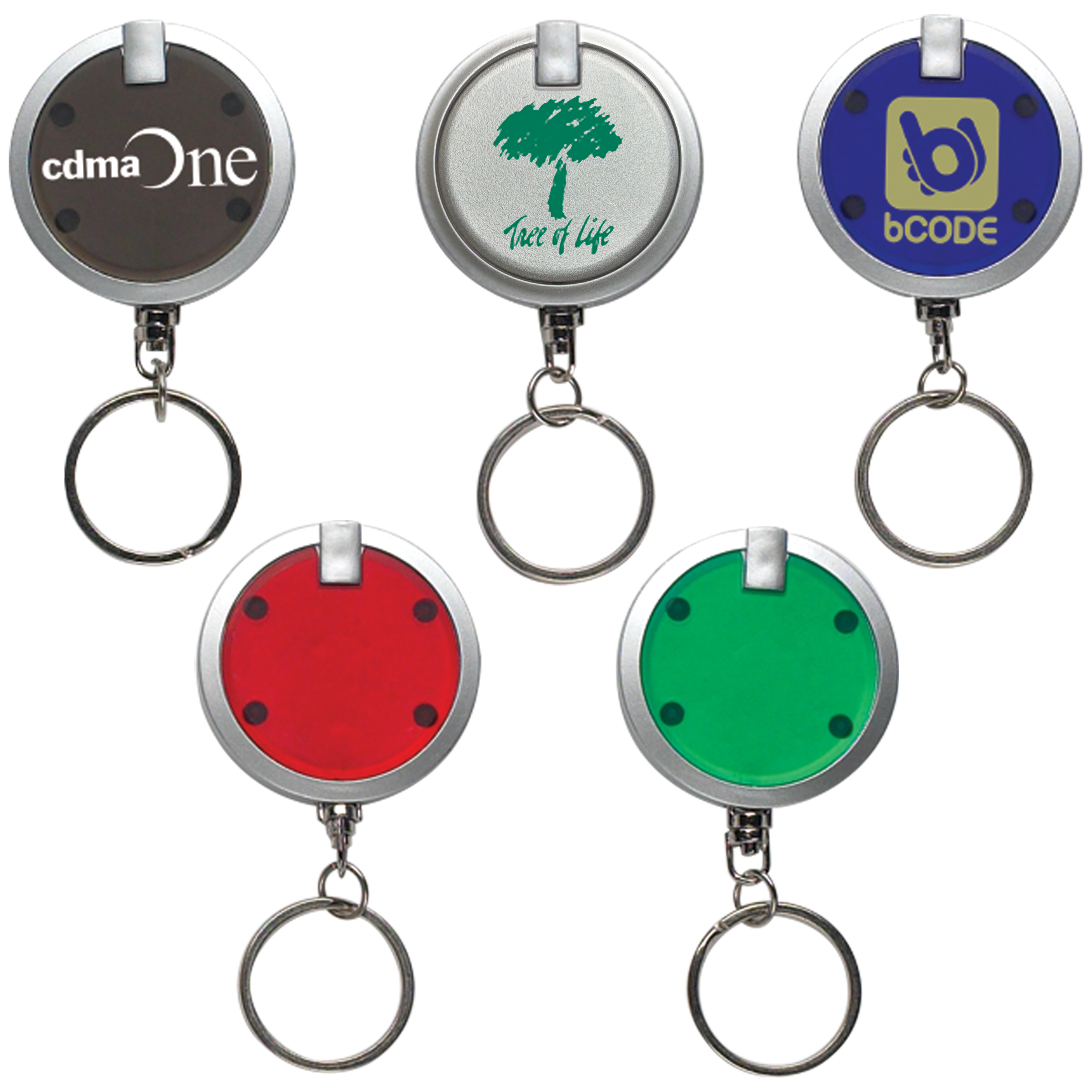 KH55 | Round Light-Up Keyring