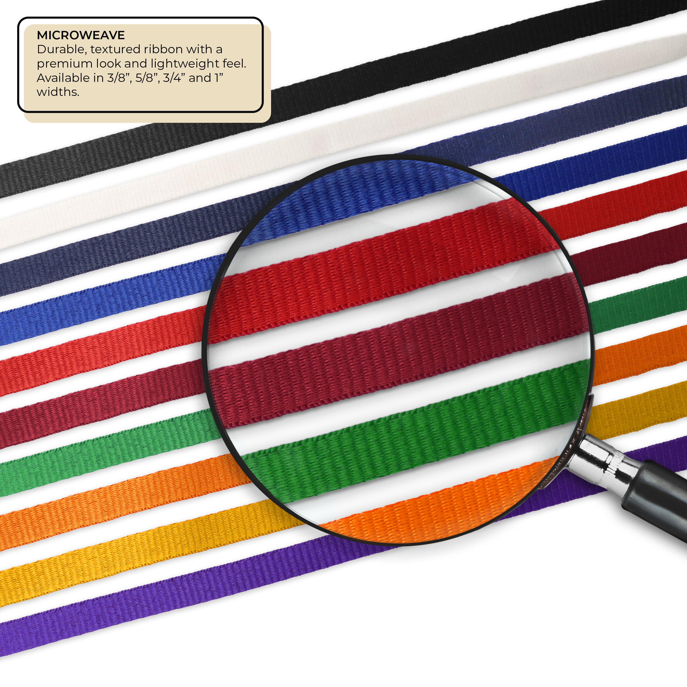 BH0012 | 5/8" MicroWeave Silkscreen Lanyards :: DOUBLE ENDED