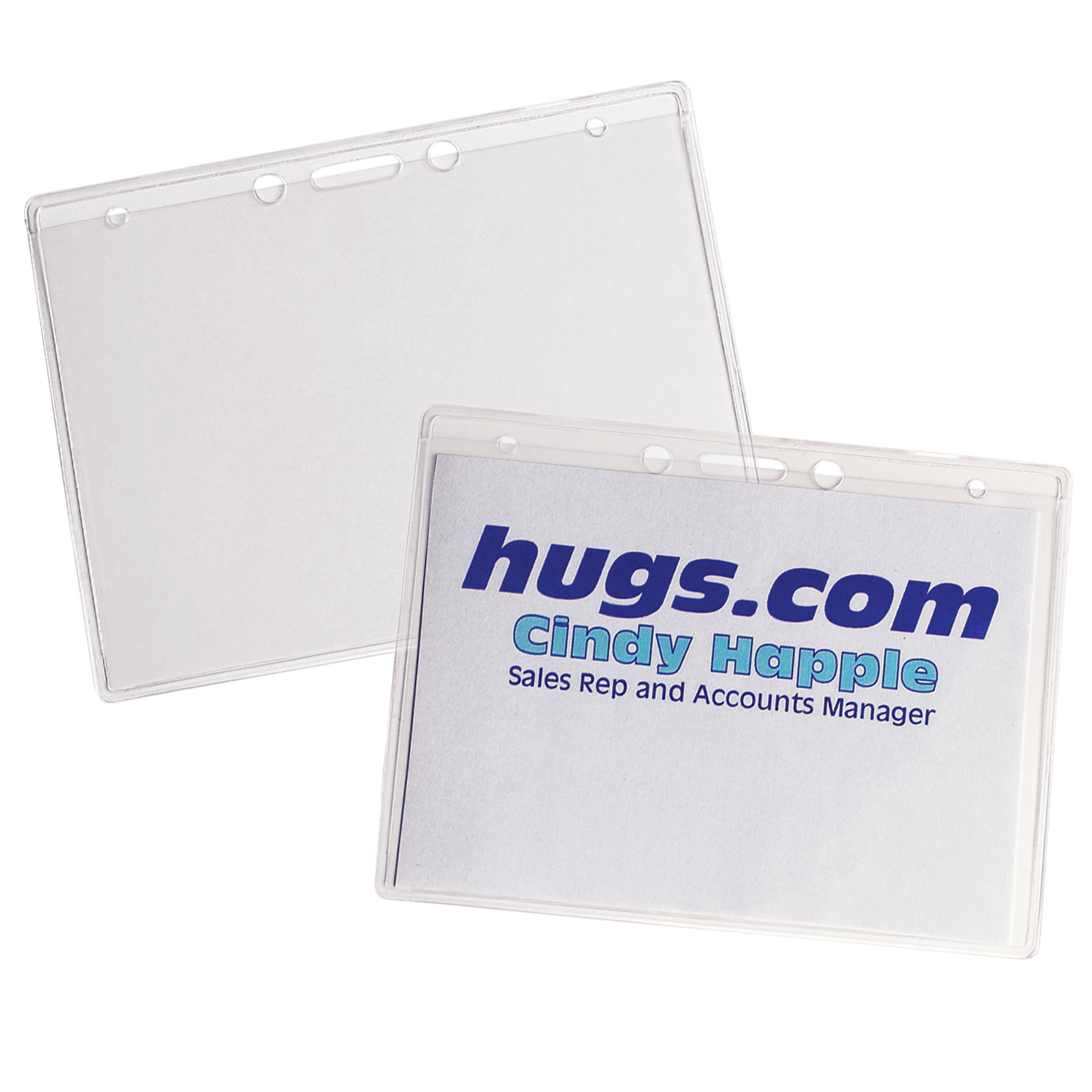 NB1 | Vinyl Name Badge Holder with Hang Holes