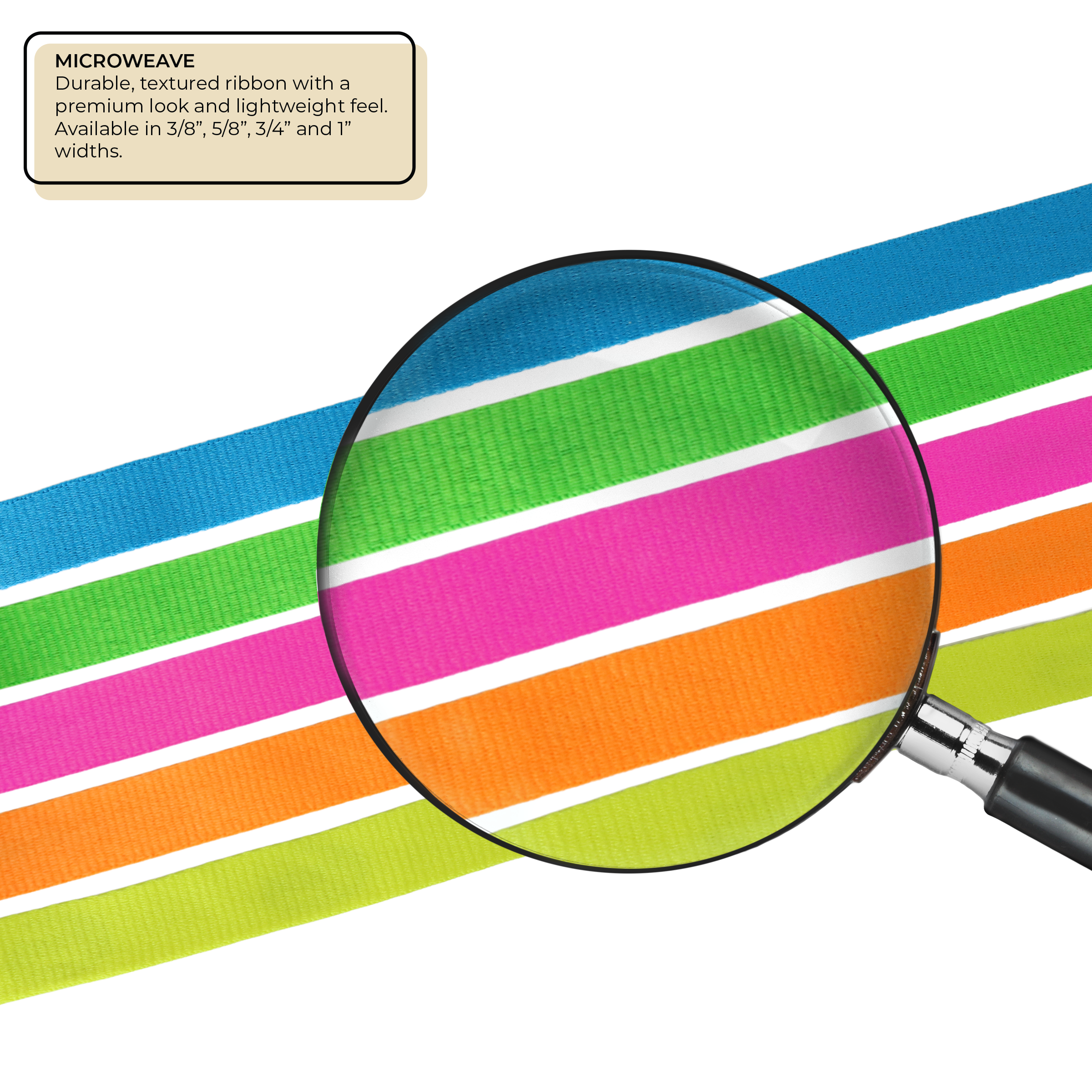 BHN011 | 3/8" Neon MicroWeave Silkscreen Lanyards :: STANDARD END ATTACHMENTS