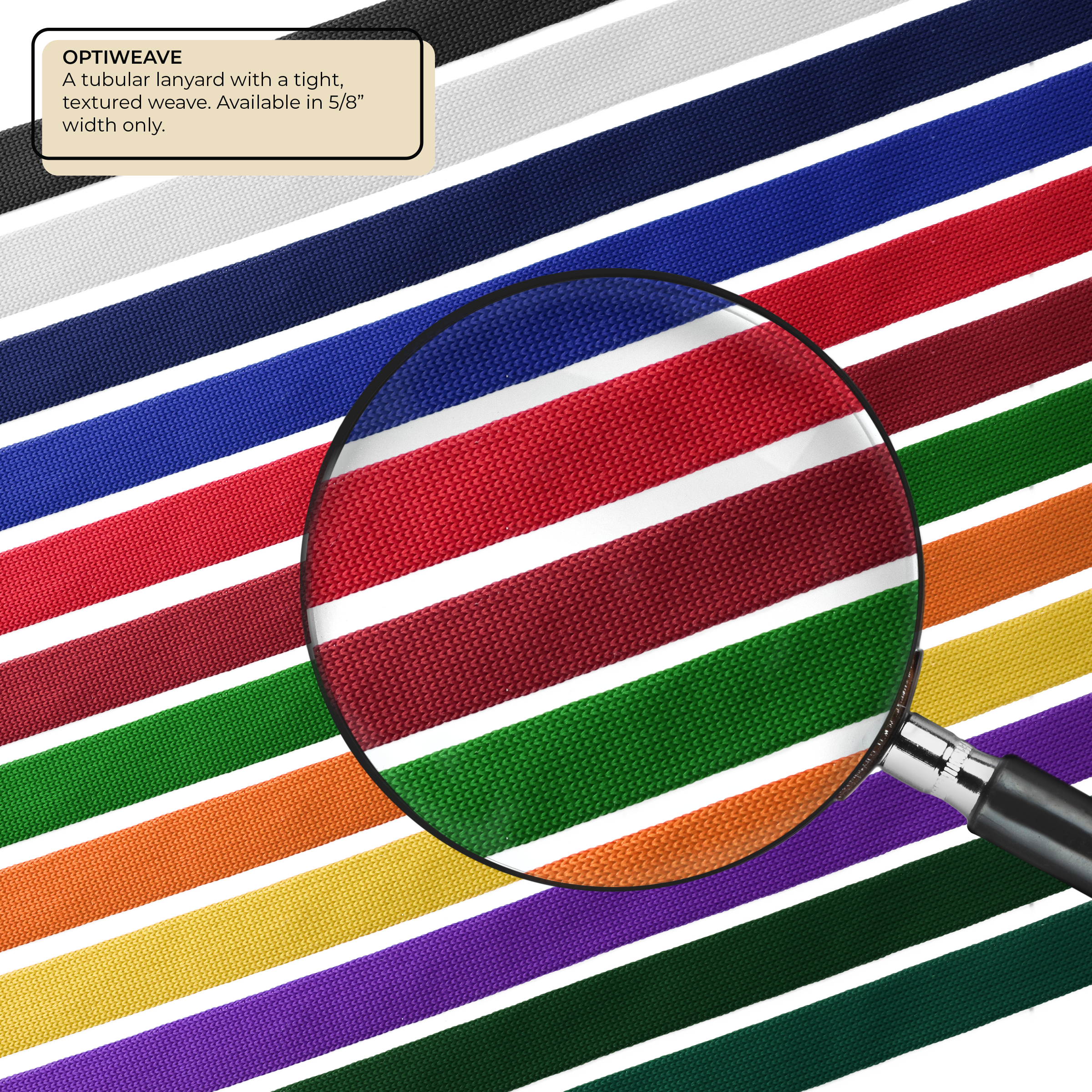 BH0015 | 5/8" OptiWeave Silkscreen Lanyard