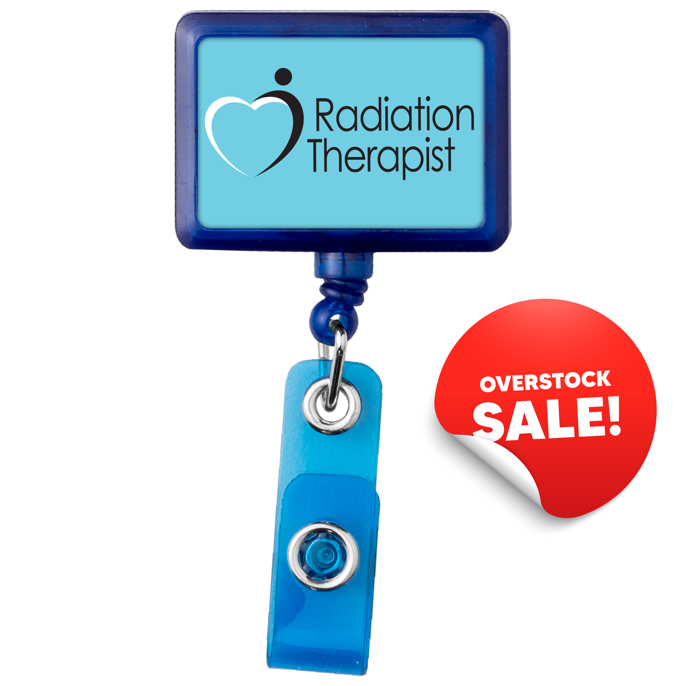 OVERSTOCK:: TBH18BL | JUMBO Translucent Rectangle Badge Reel