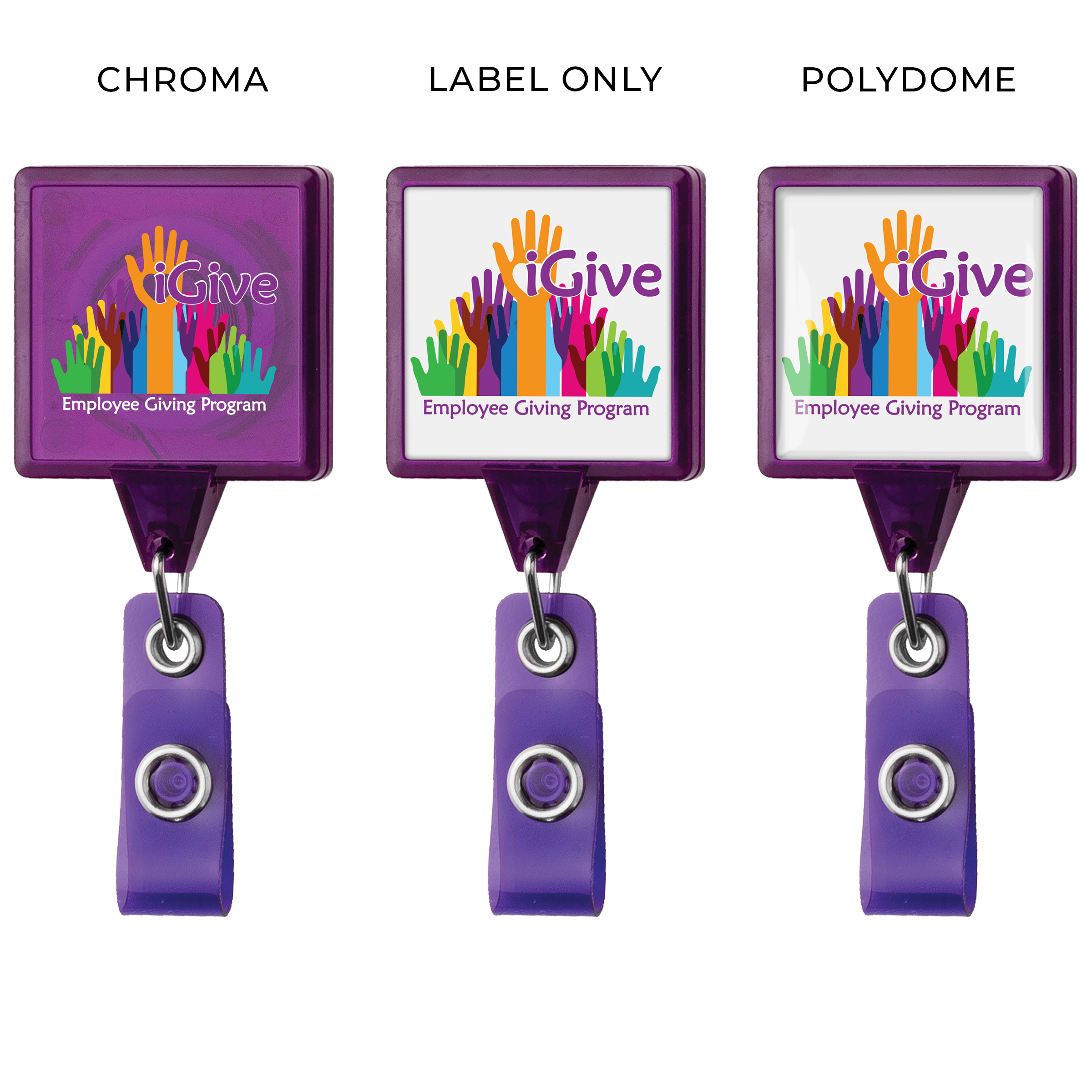 TBH55 | JUMBO Translucent Square Badge Reel