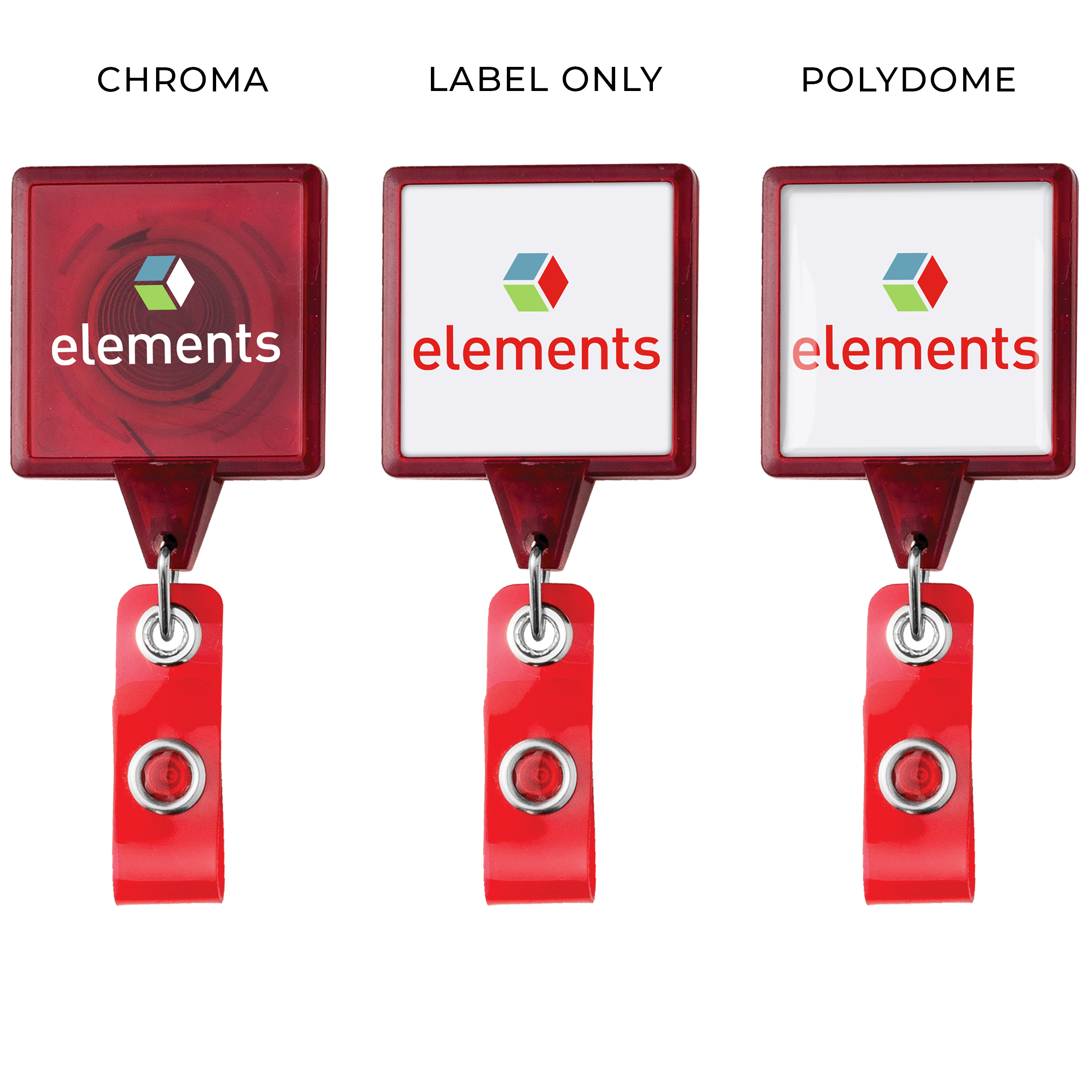 TBH55 | JUMBO Translucent Square Badge Reel