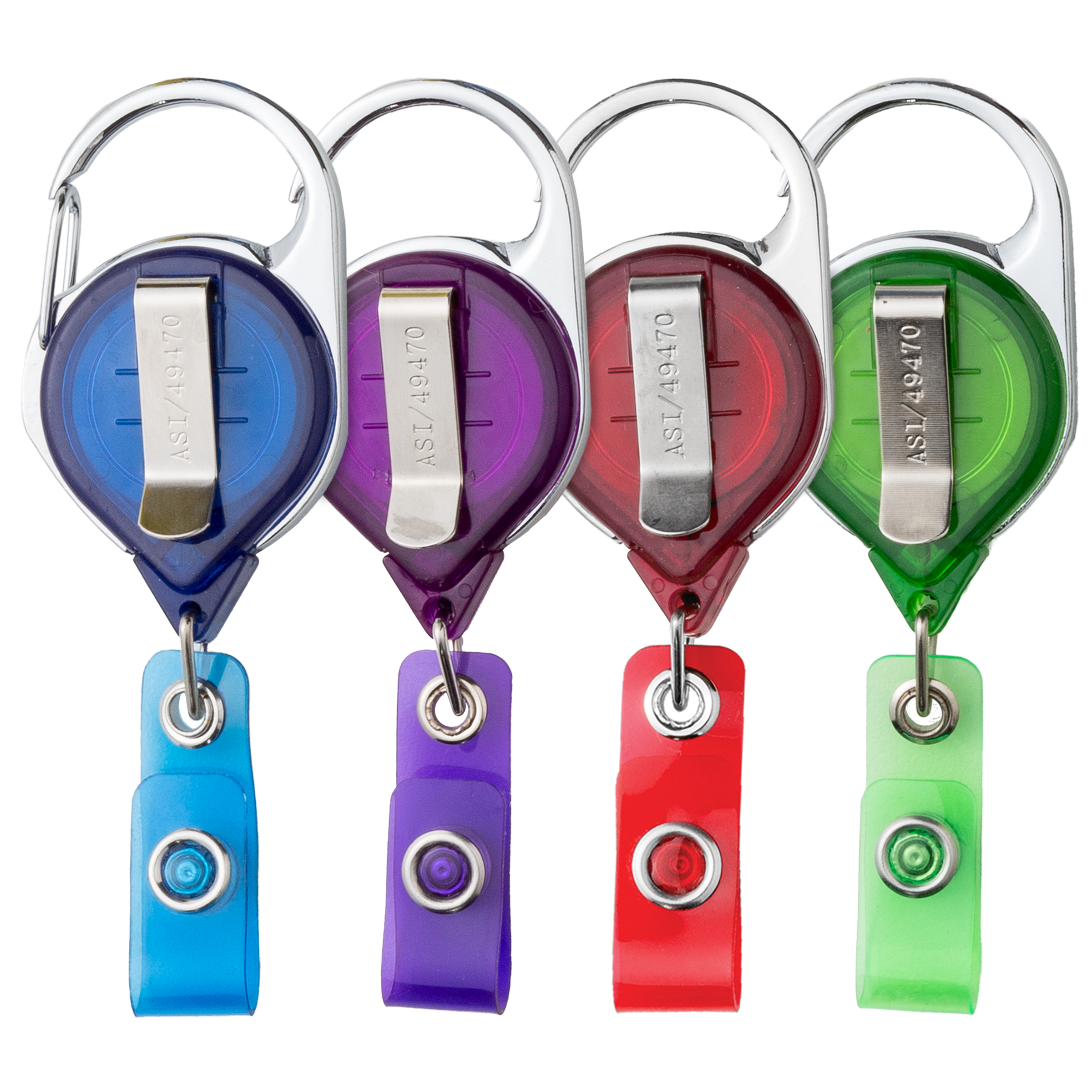 TBH68 | Translucent Belt Clip Carabiner Badge Reel