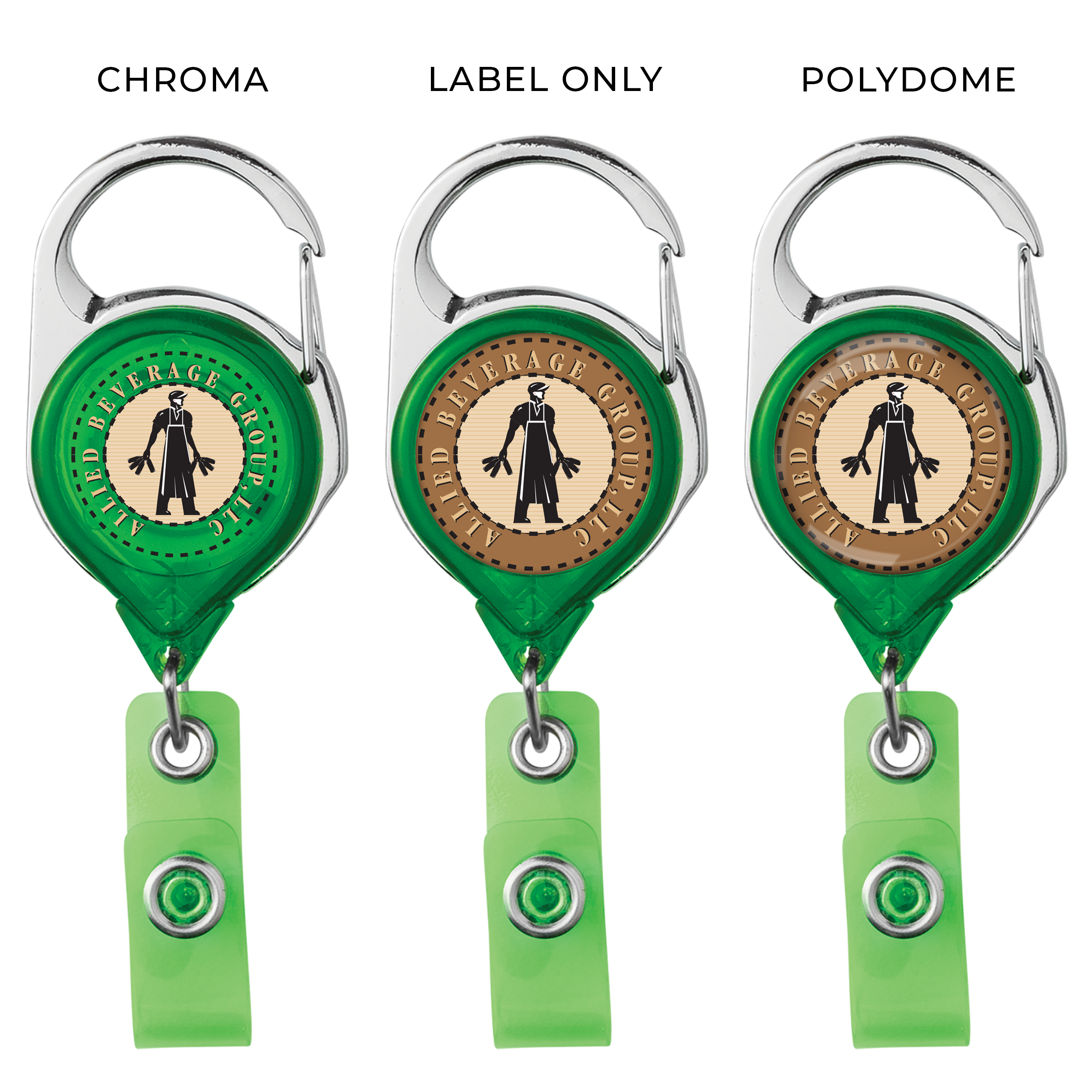 TBH68 | Translucent Belt Clip Carabiner Badge Reel