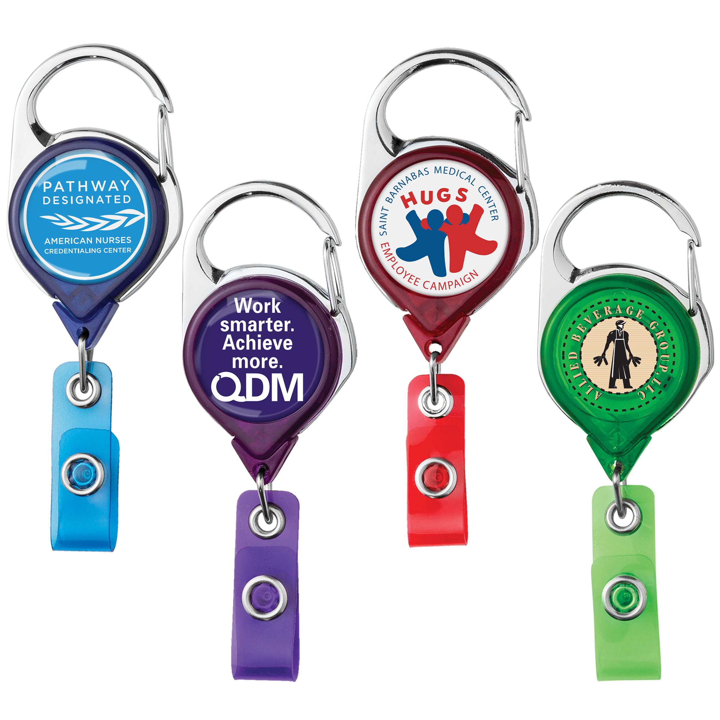 TBH68 | Translucent Belt Clip Carabiner Badge Reel