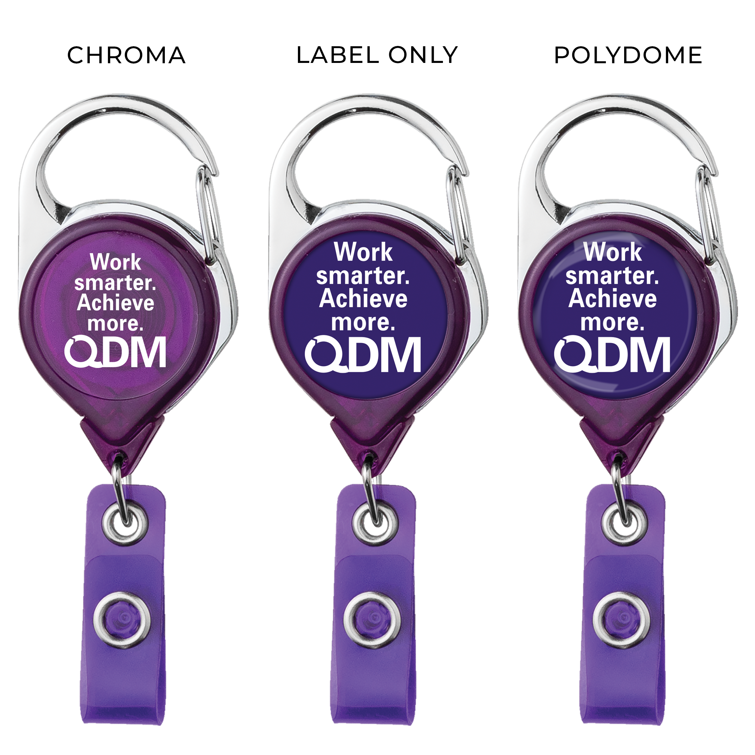 TBH68 | Translucent Belt Clip Carabiner Badge Reel