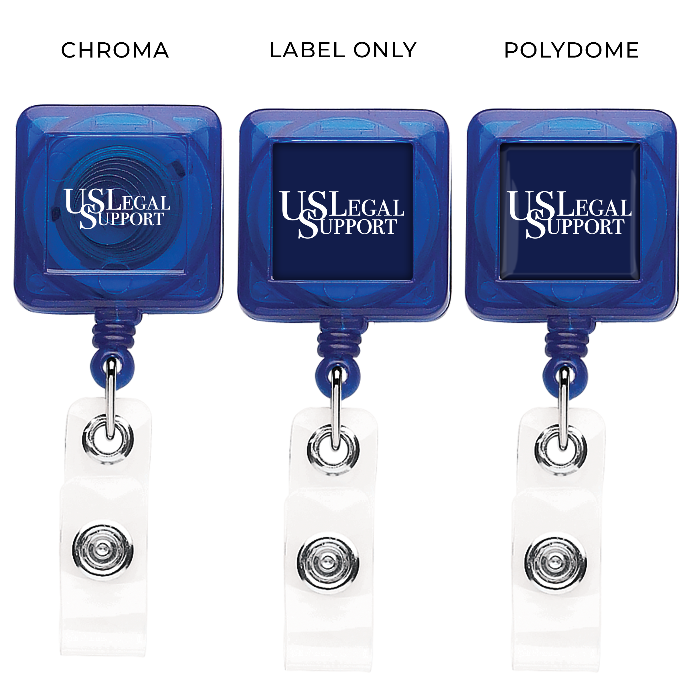 OVERSTOCK:: TBHS40BL | BETTER Translucent Square Badge Reel