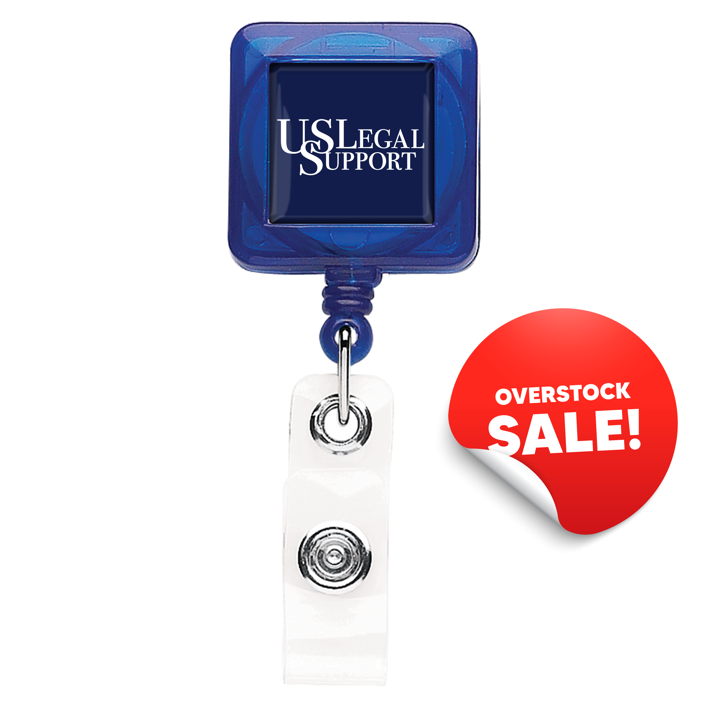 OVERSTOCK:: TBHS40BL | BETTER Translucent Square Badge Reel