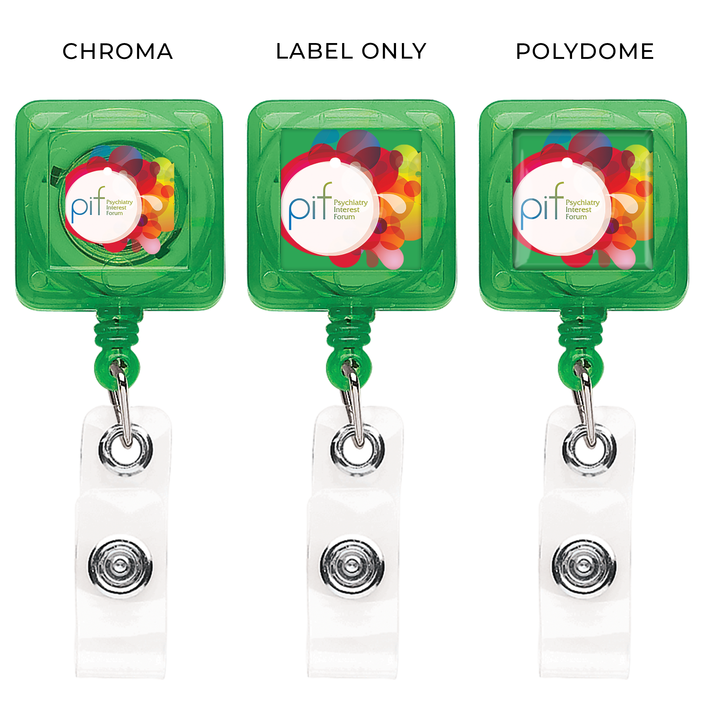 TBHS40 | BETTER Translucent Square Badge Reel