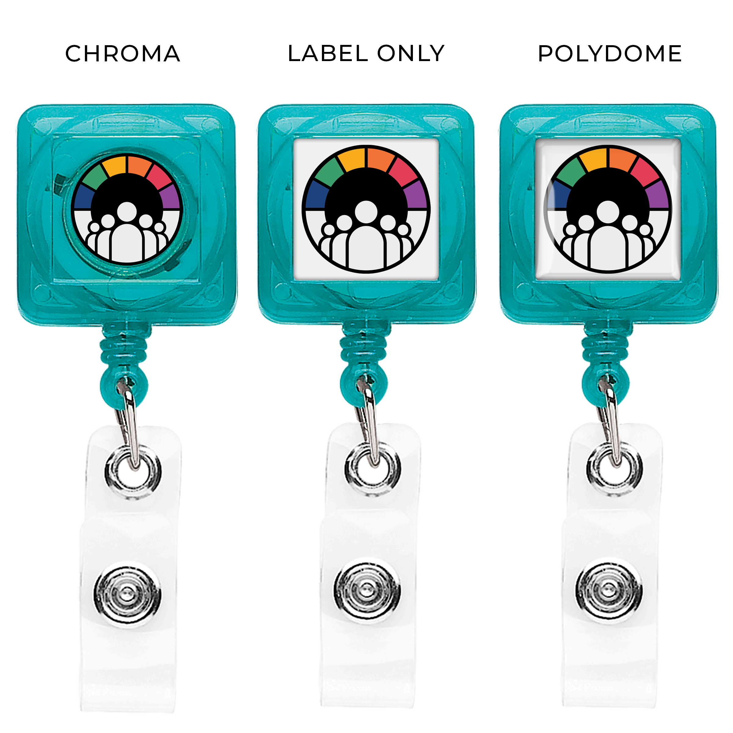 TBHS40 | BETTER Translucent Square Badge Reel