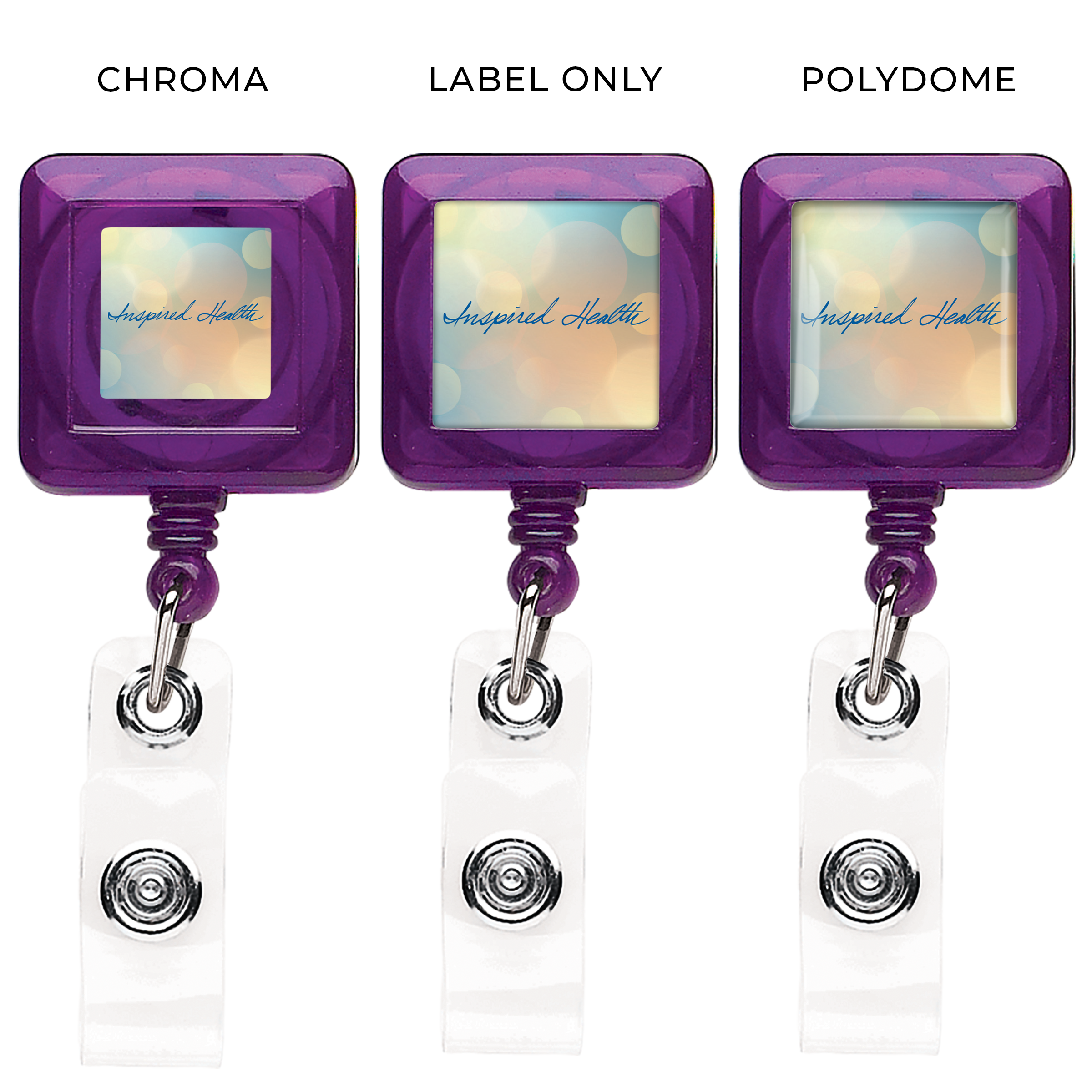 TBHS40 | BETTER Translucent Square Badge Reel