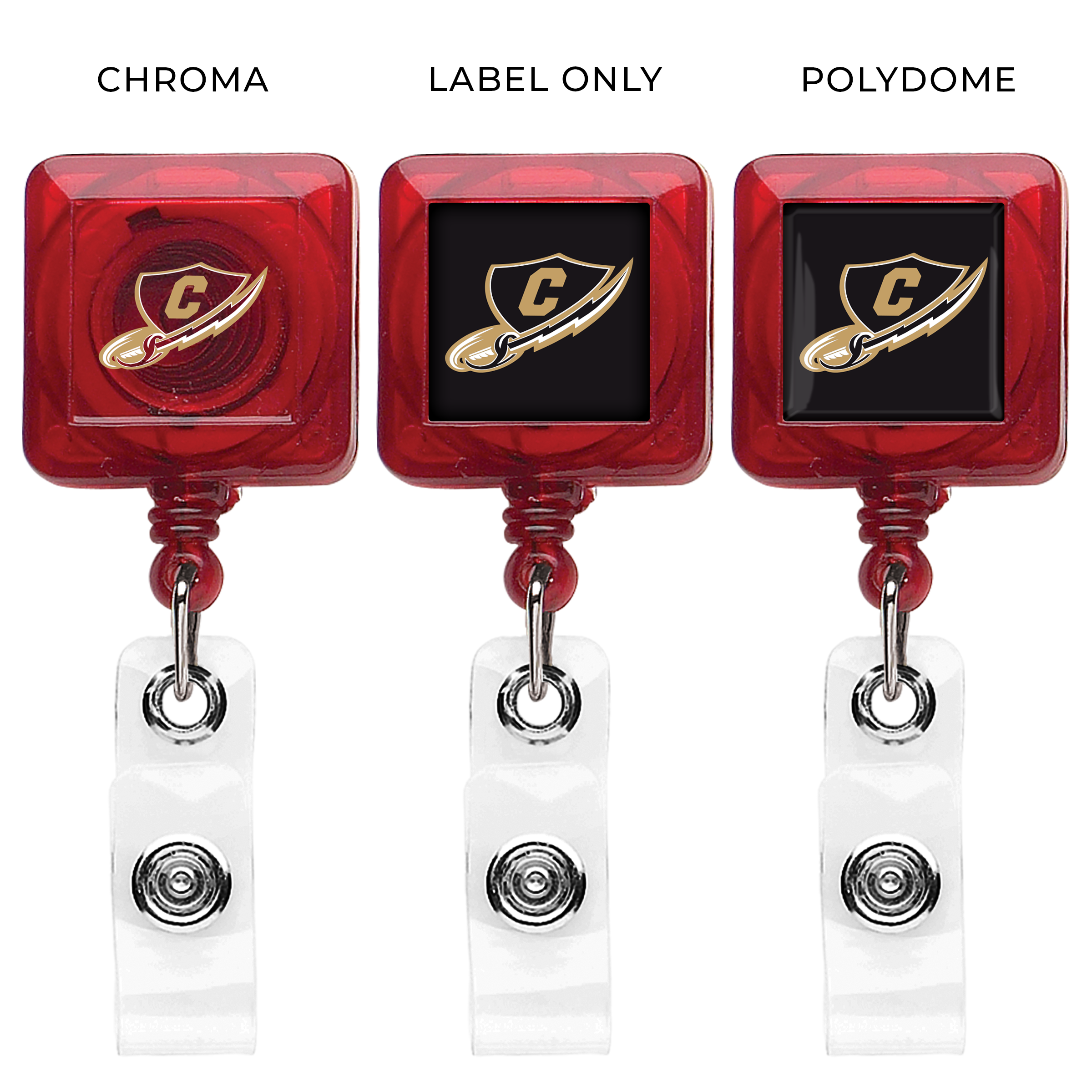 TBHS40 | BETTER Translucent Square Badge Reel