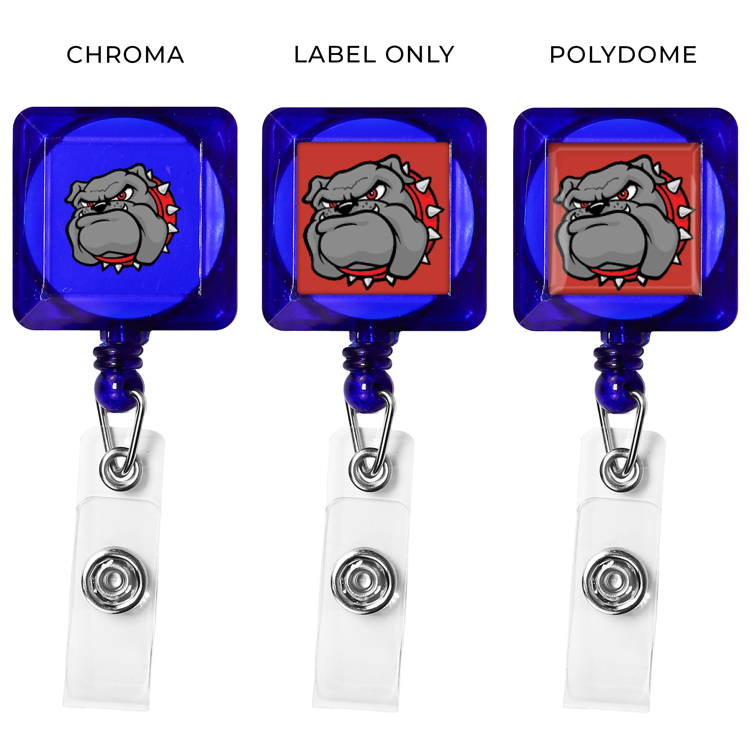 TBHS7 | GOOD Translucent Square Badge Reel