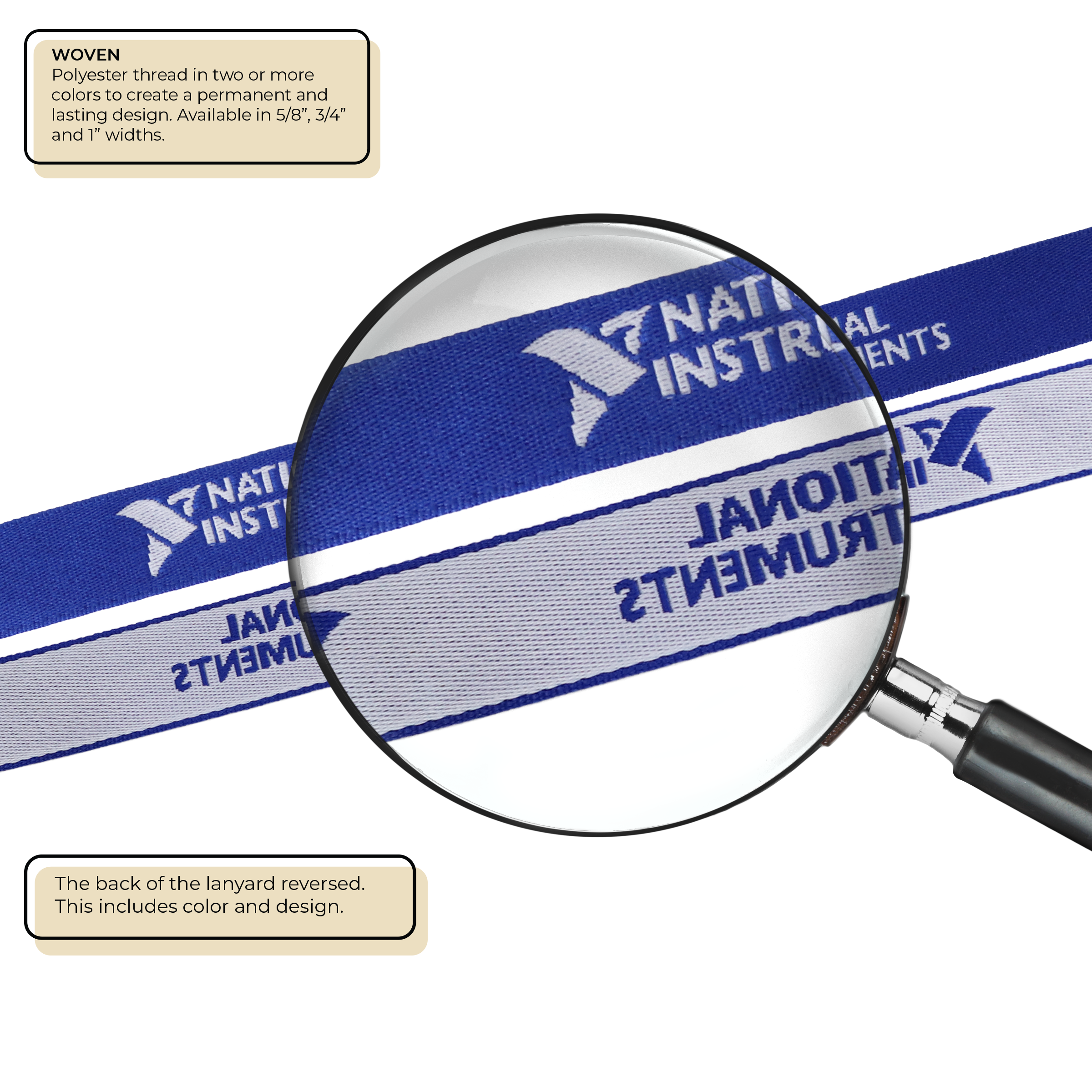 BH0023 | 3/4" Woven Lanyards :: DETACH BUCKLE