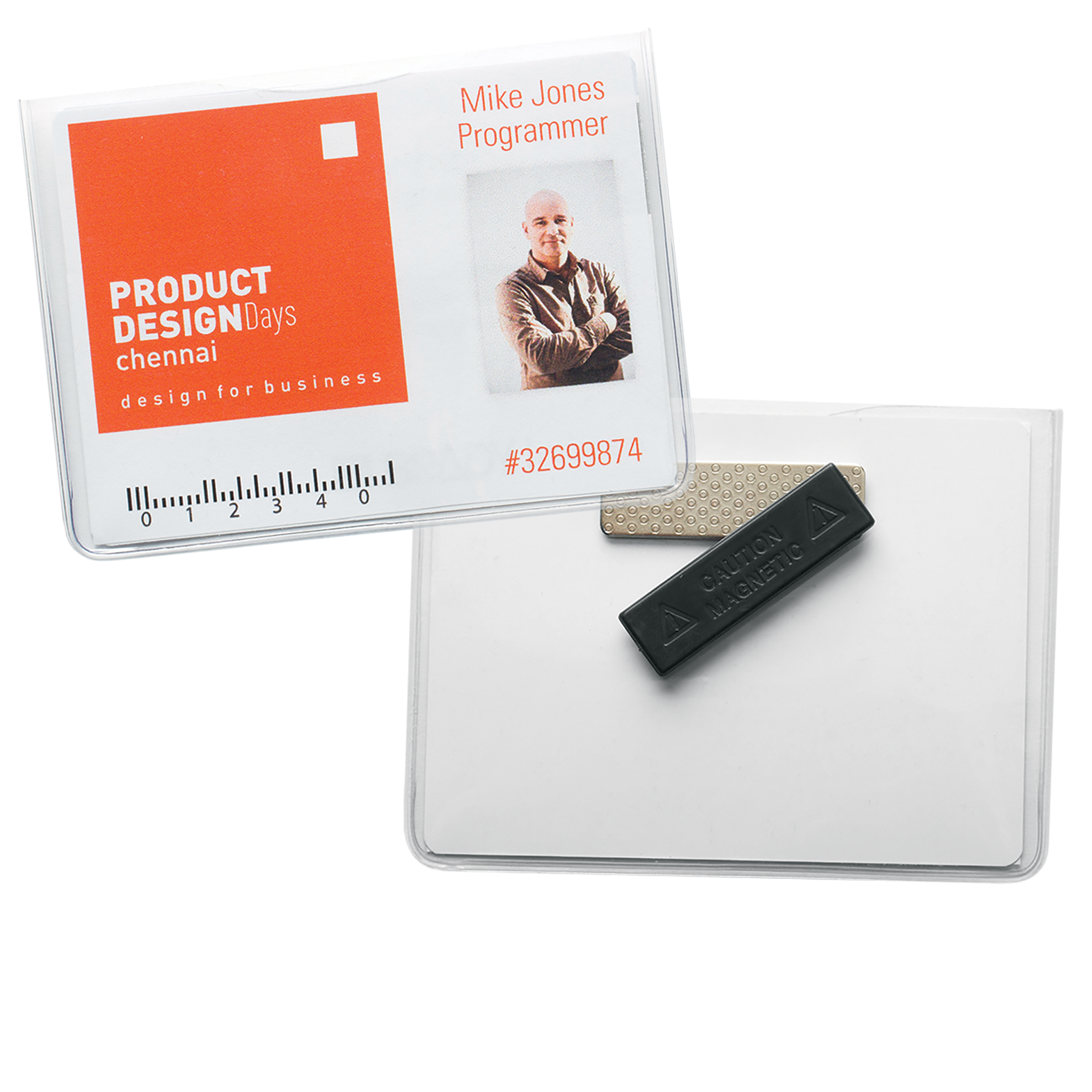 BH304M | Magnetic Back Vinyl Badge Holder