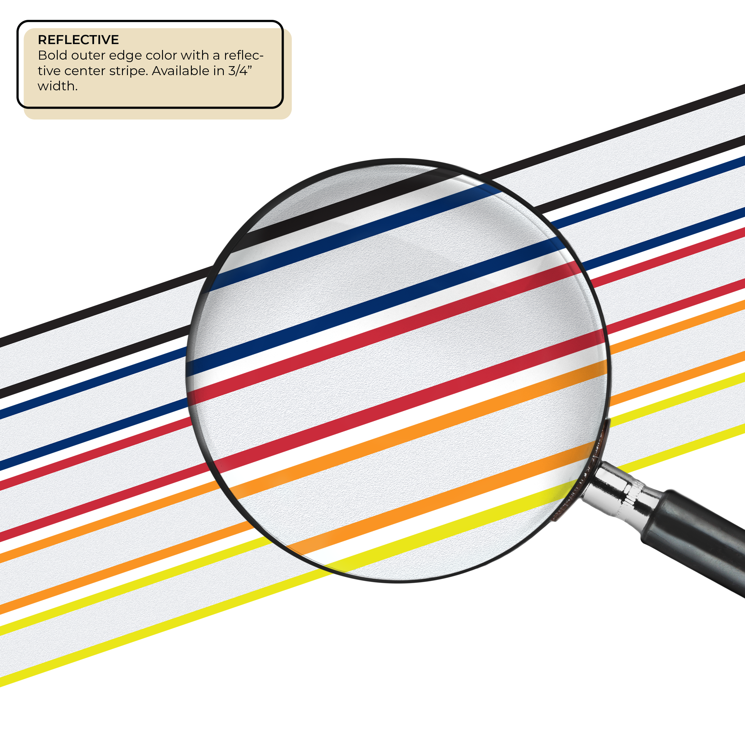 BH0027 | 3/4" Reflective Silkscreen Lanyard