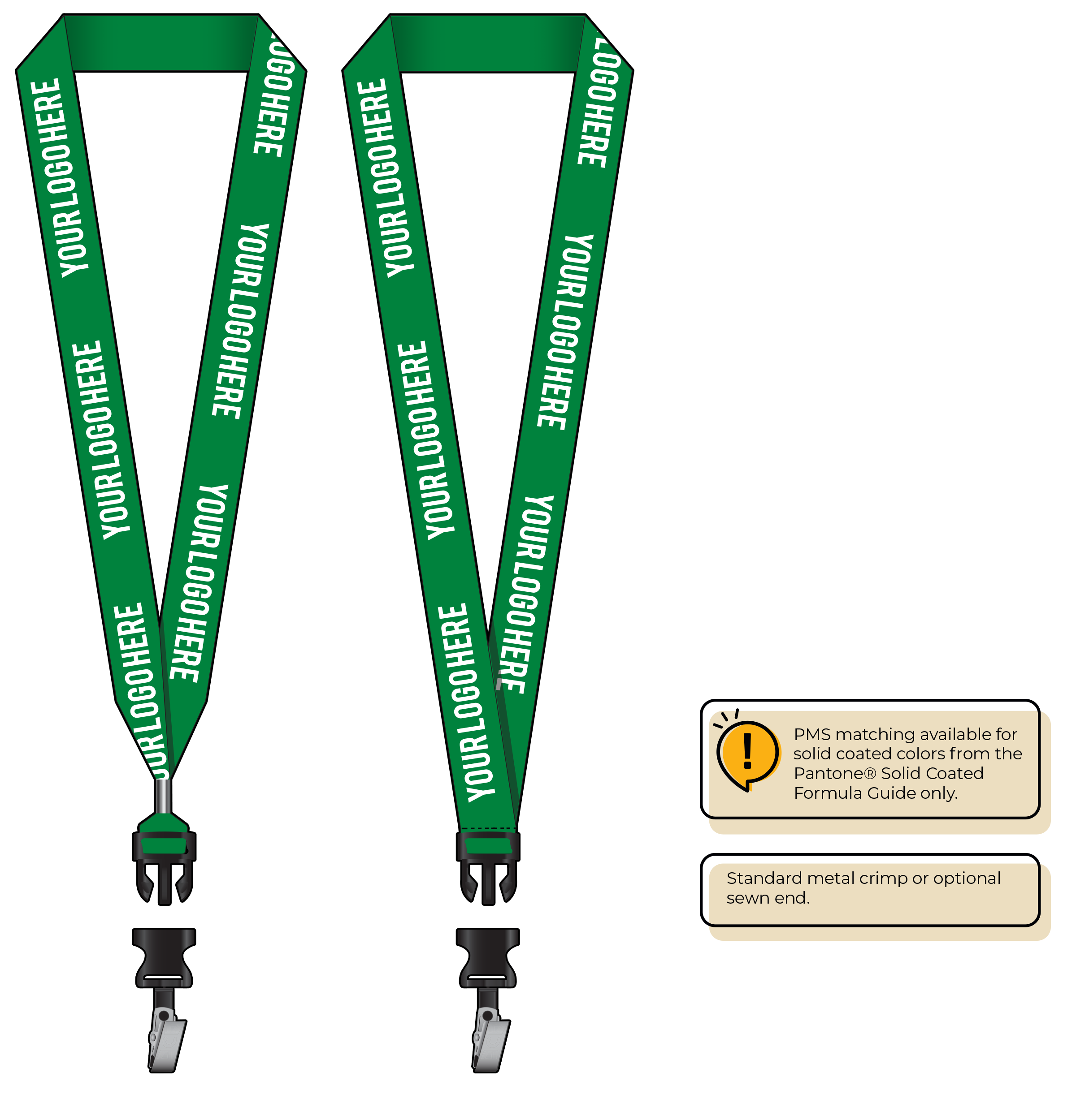 BH0014 | 1" MicroWeave Silkscreen Lanyards :: DETACH BUCKLE