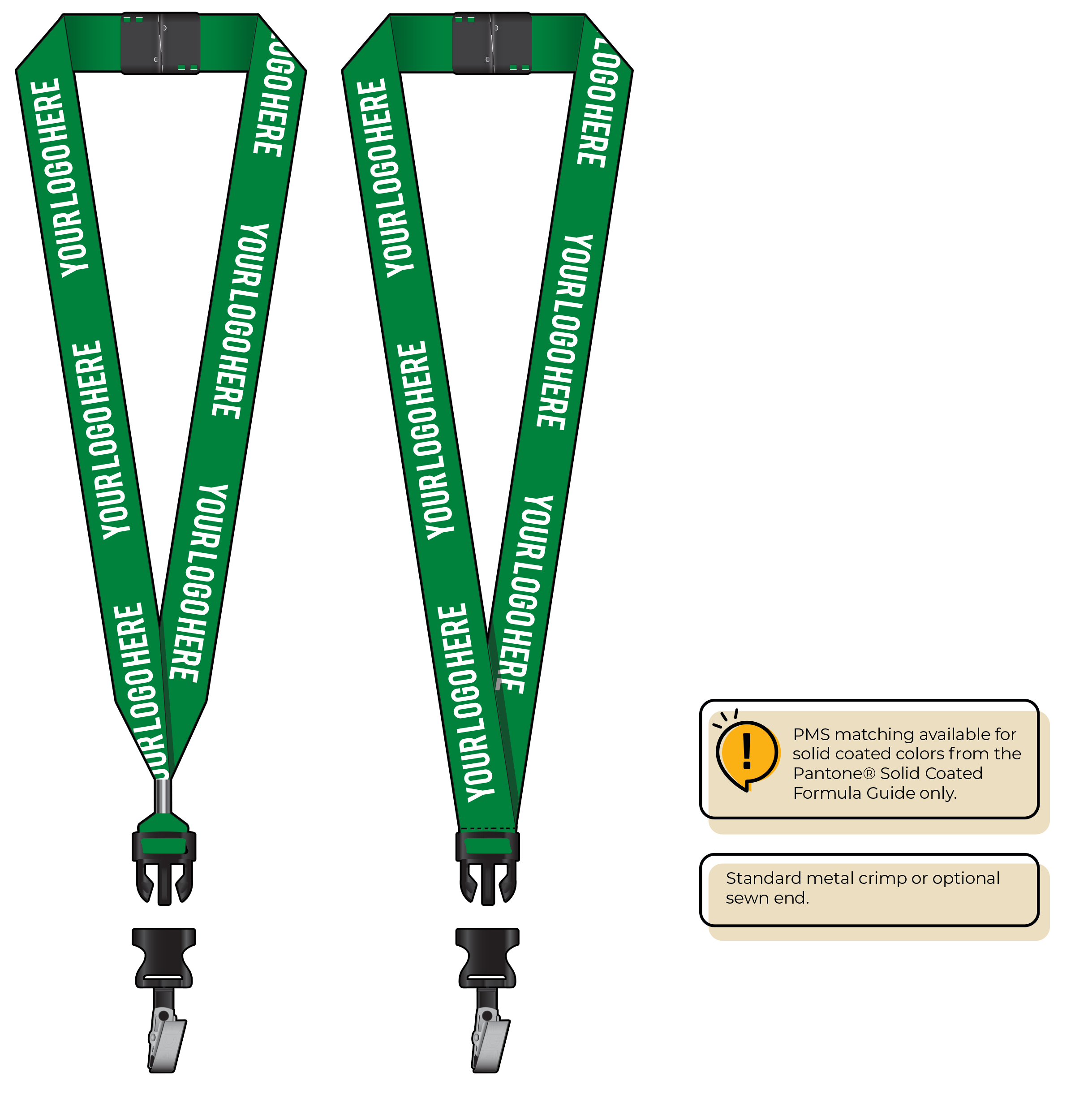 BH0014 | 1" MicroWeave Silkscreen Lanyards :: DETACH BUCKLE