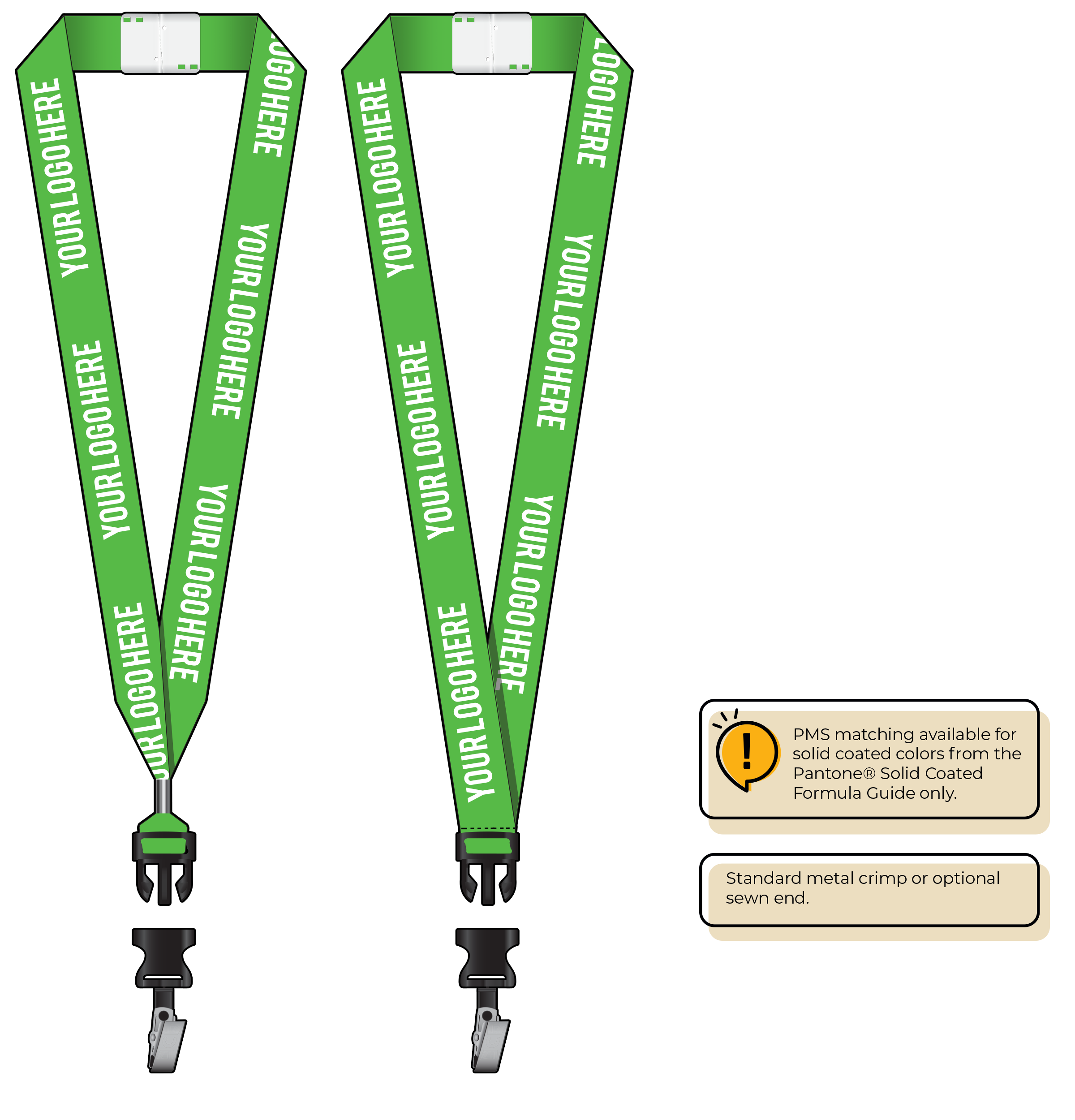 BHN014 | 1" Neon MicroWeave Silkscreen Lanyards :: DETACH BUCKLE