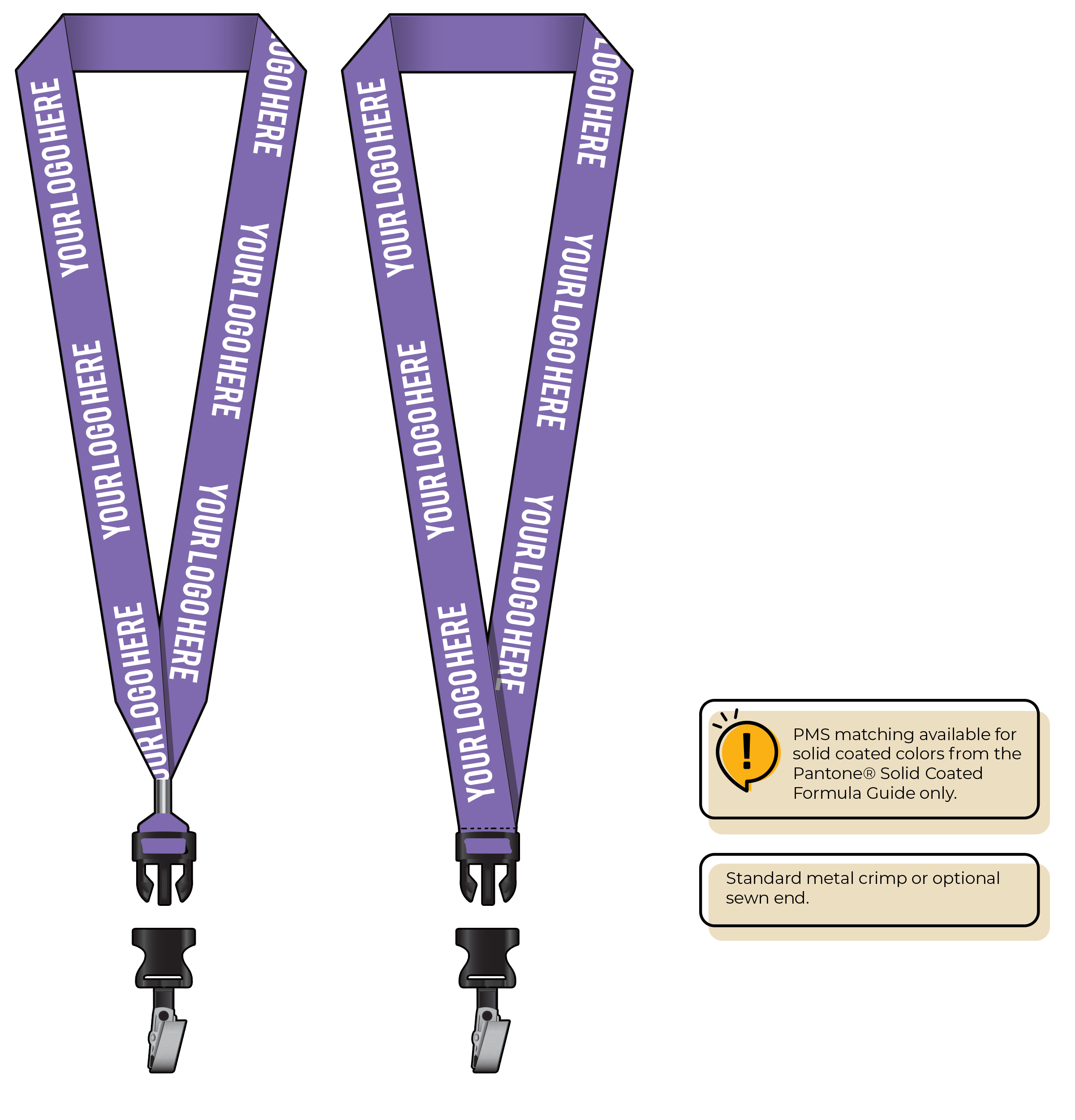 BHN014 | 1" Neon MicroWeave Silkscreen Lanyards :: DETACH BUCKLE