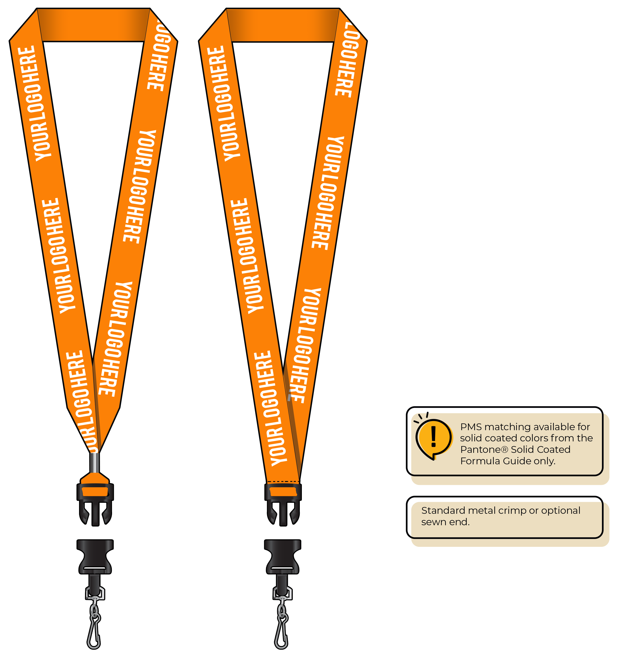 BH0014 | 1" MicroWeave Silkscreen Lanyards :: DETACH BUCKLE