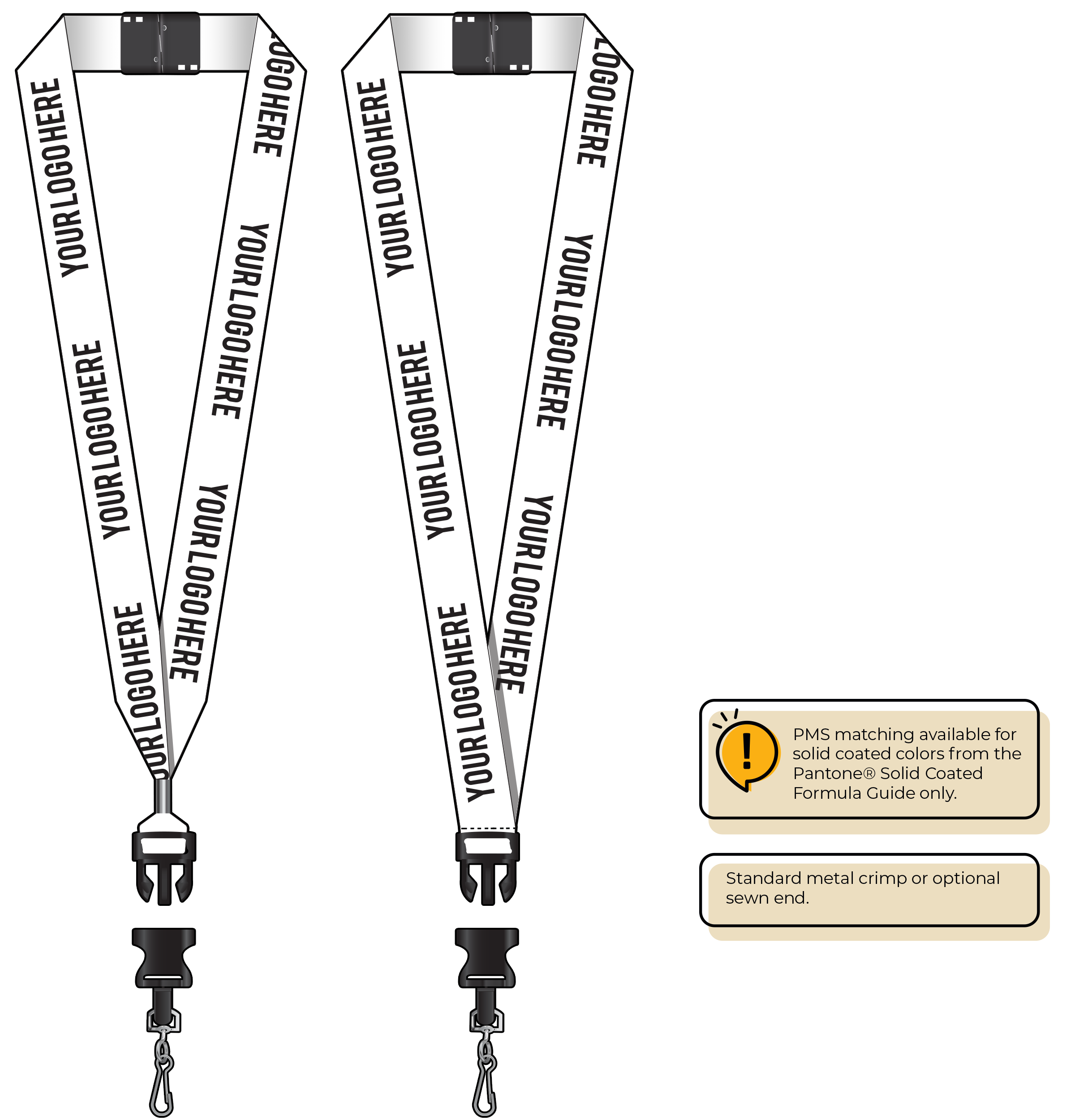 BH0014 | 1" MicroWeave Silkscreen Lanyards :: DETACH BUCKLE
