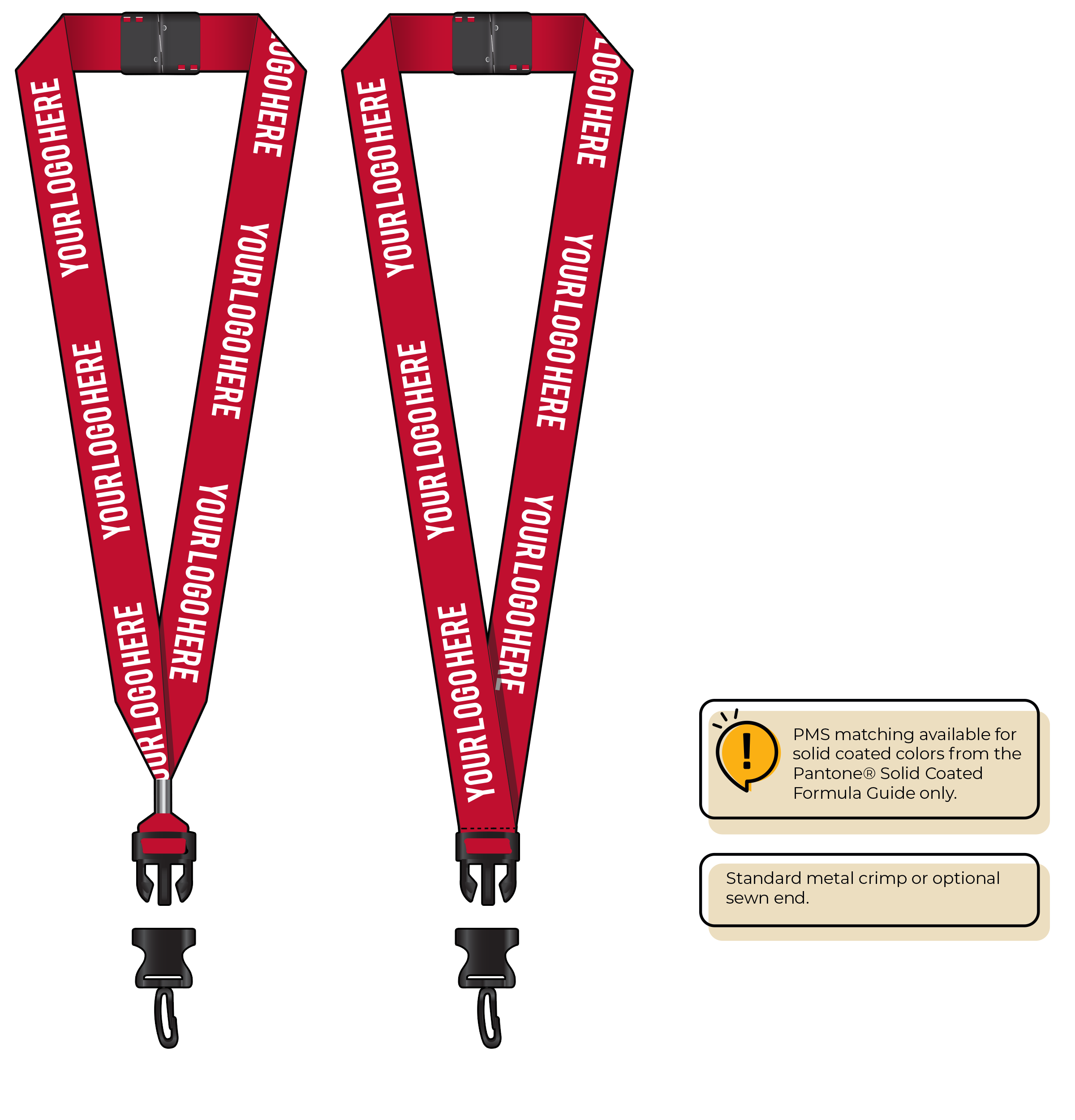 BH0014 | 1" MicroWeave Silkscreen Lanyards :: DETACH BUCKLE