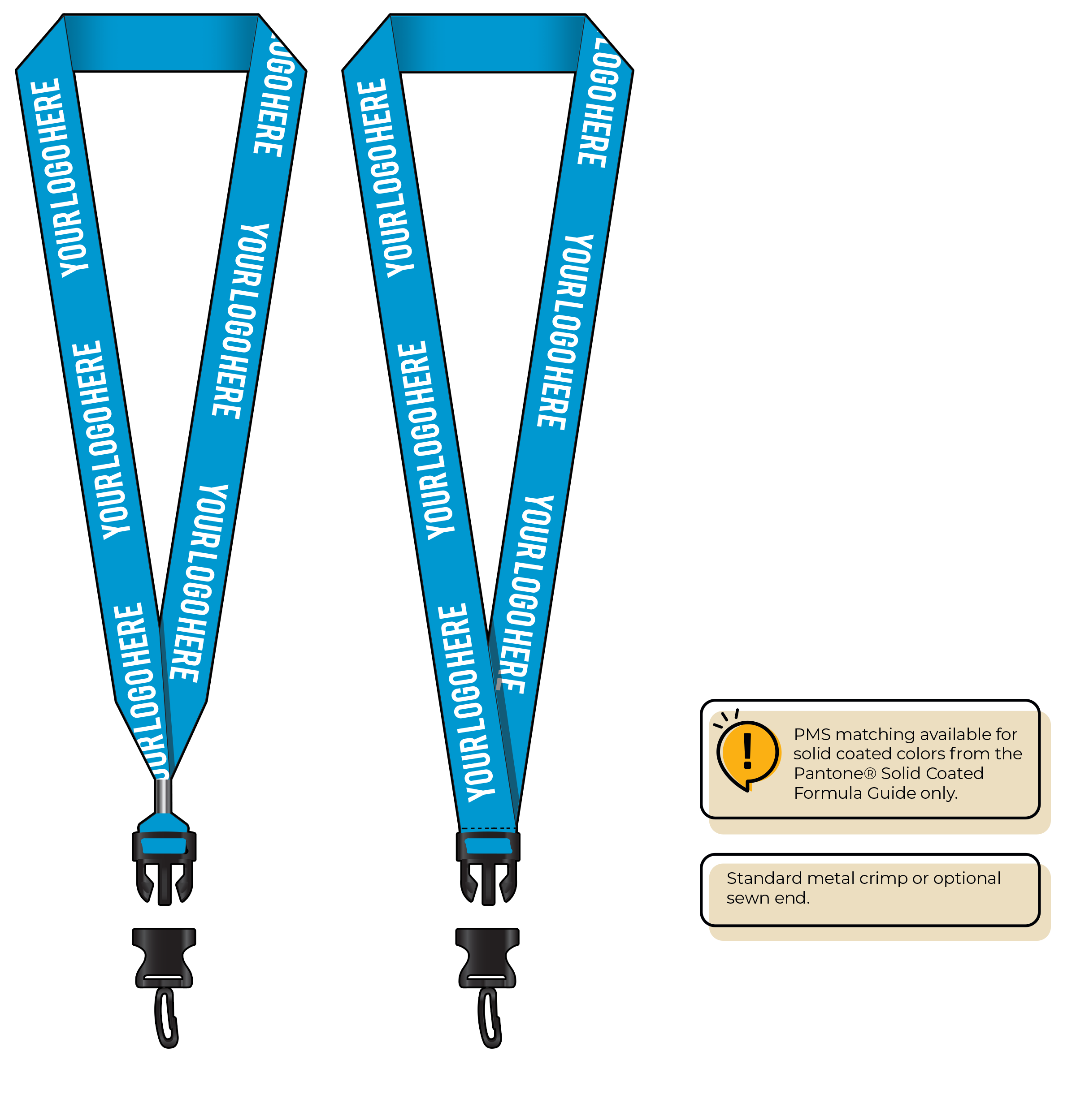 BHN014 | 1" Neon MicroWeave Silkscreen Lanyards :: DETACH BUCKLE
