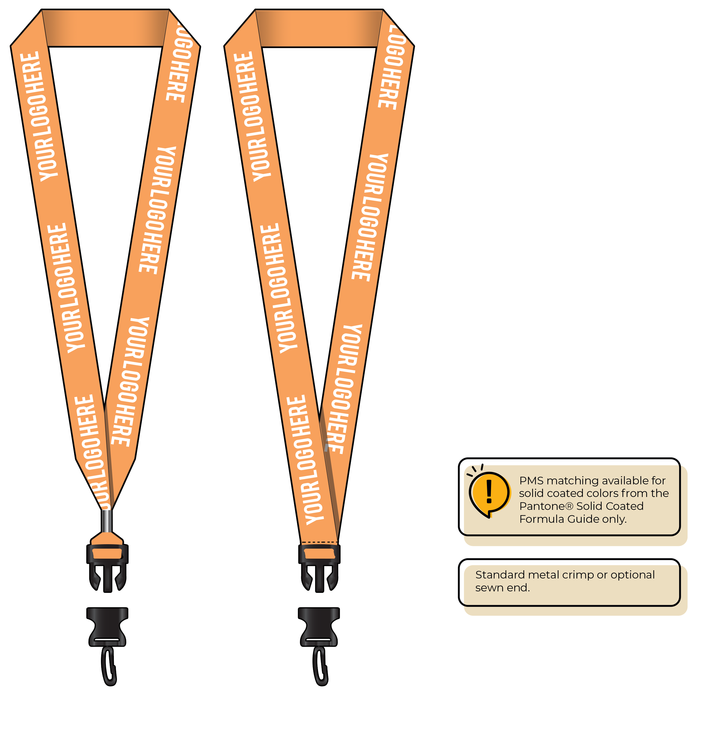 BHN014 | 1" Neon MicroWeave Silkscreen Lanyards :: DETACH BUCKLE