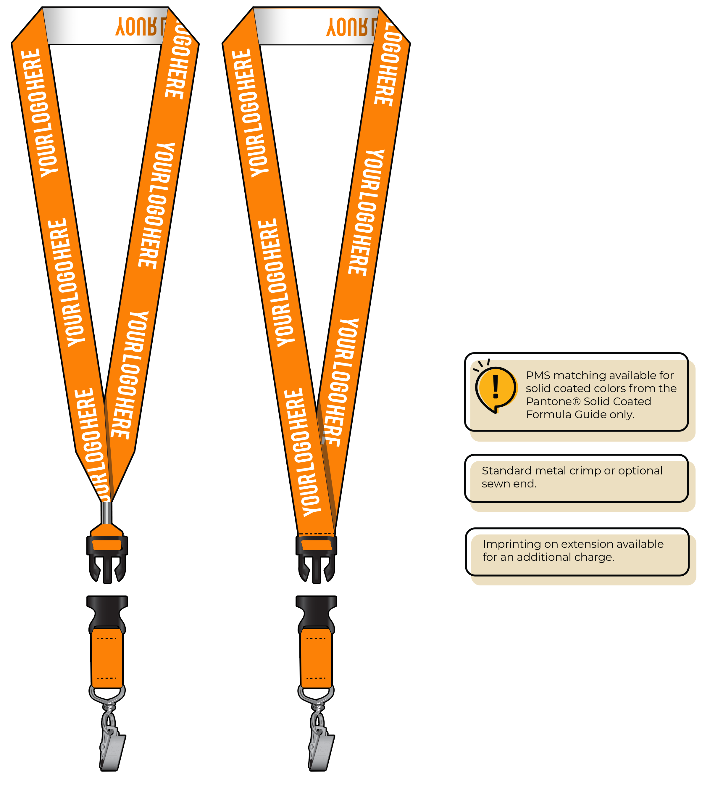 BH0024 | 1" Woven Lanyards :: DETACH BUCKLE WITH EXTENSION