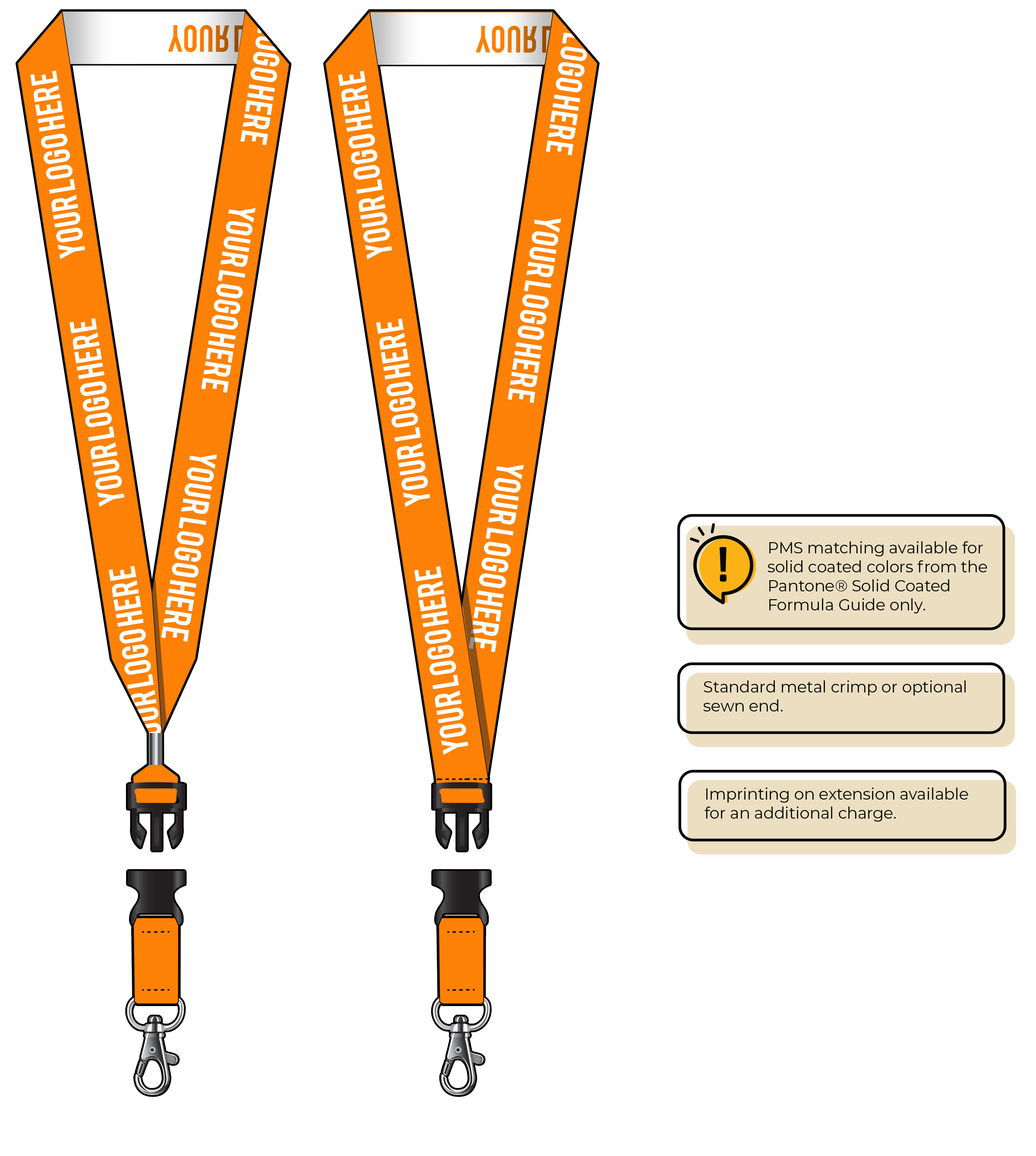 BH0024 | 1" Woven Lanyards :: DETACH BUCKLE WITH EXTENSION