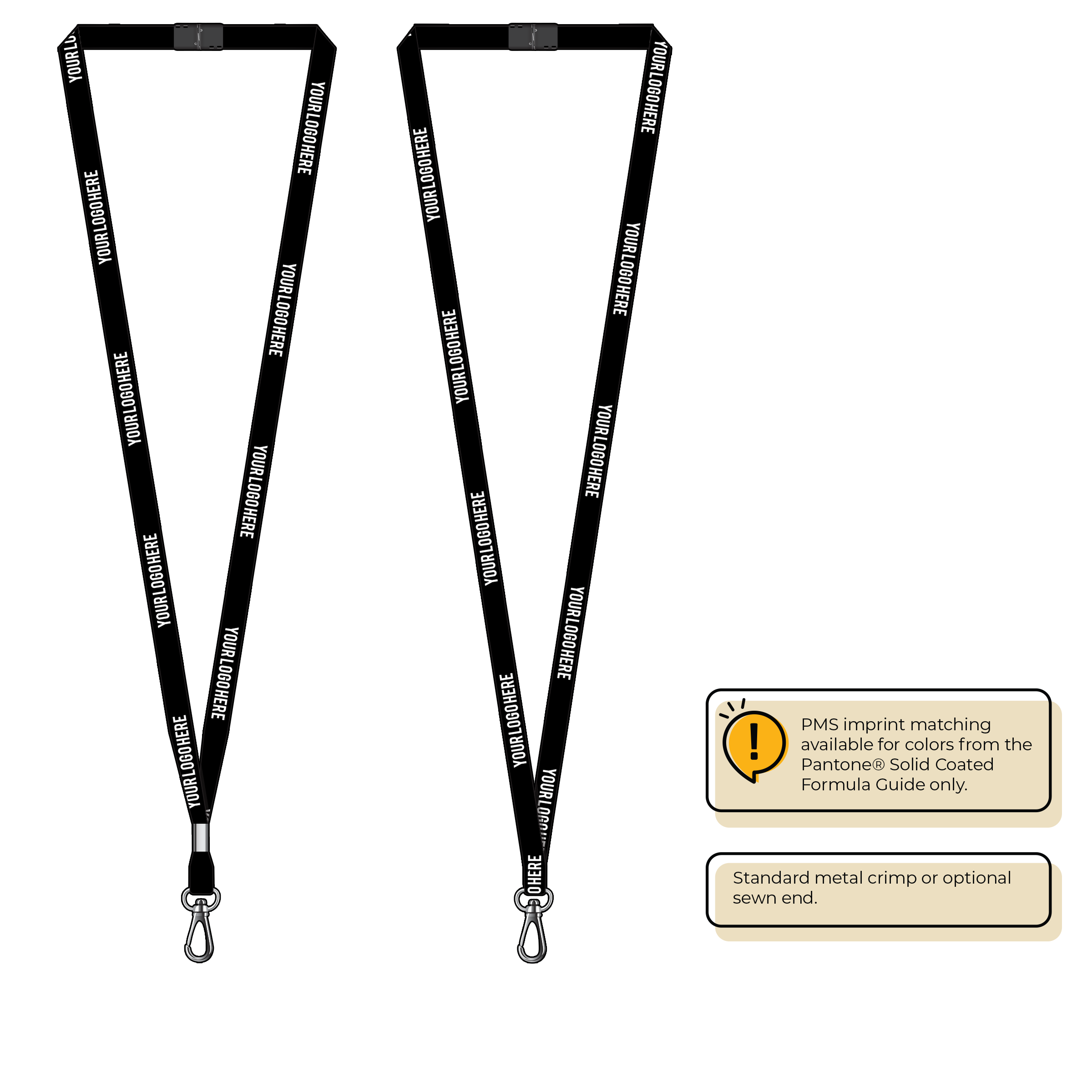BH0011 | 3/8" MicroWeave Silkscreen Lanyards :: NON-STANDARD END ATTACHMENTS