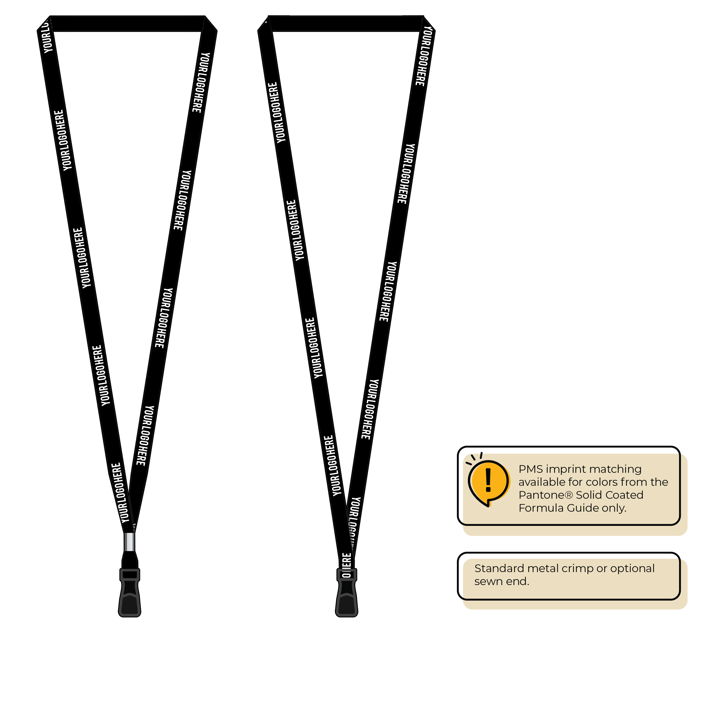 BHML3 | 3/8" Anti-Microbial Silkscreen Lanyards