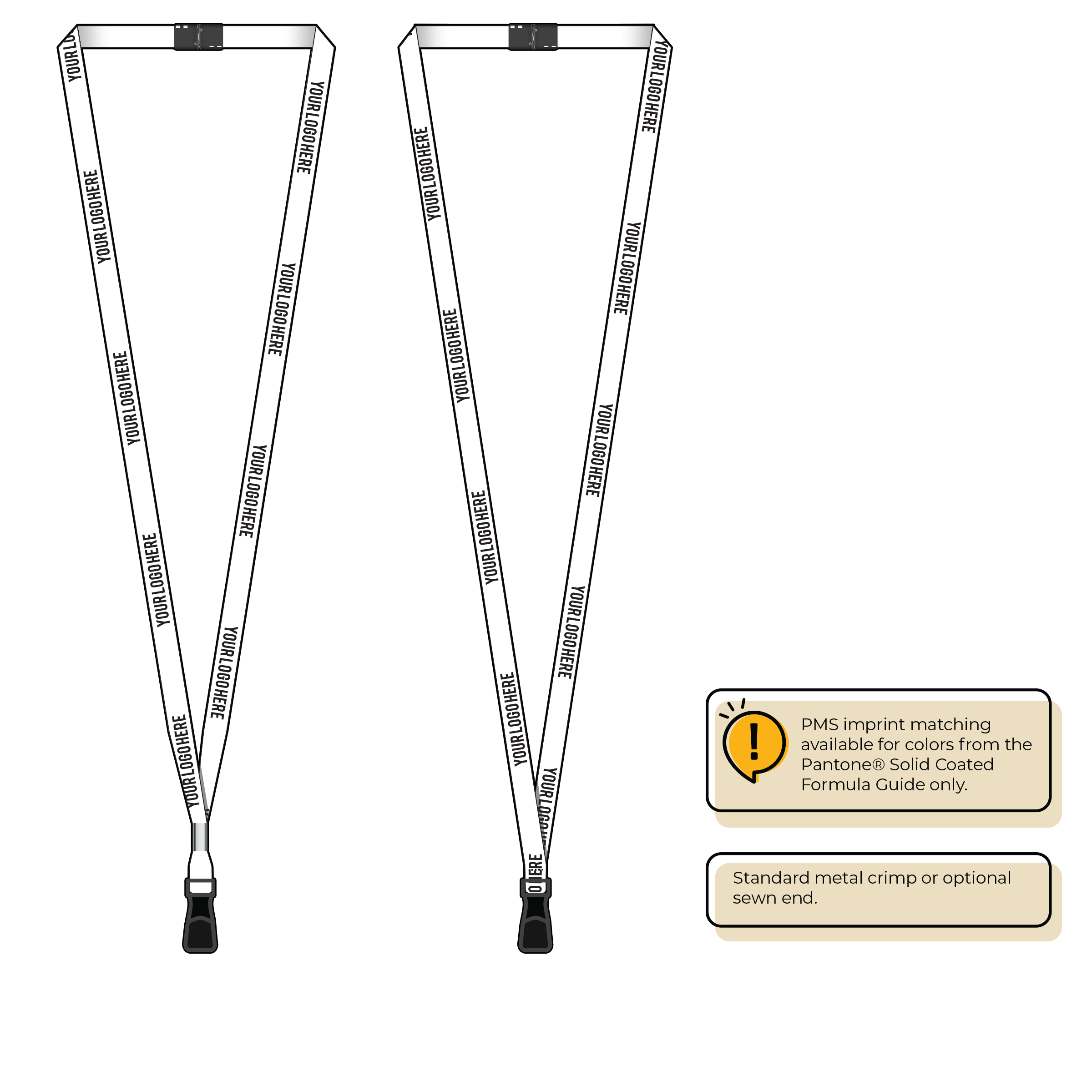 BHML3 | 3/8" Anti-Microbial Silkscreen Lanyards